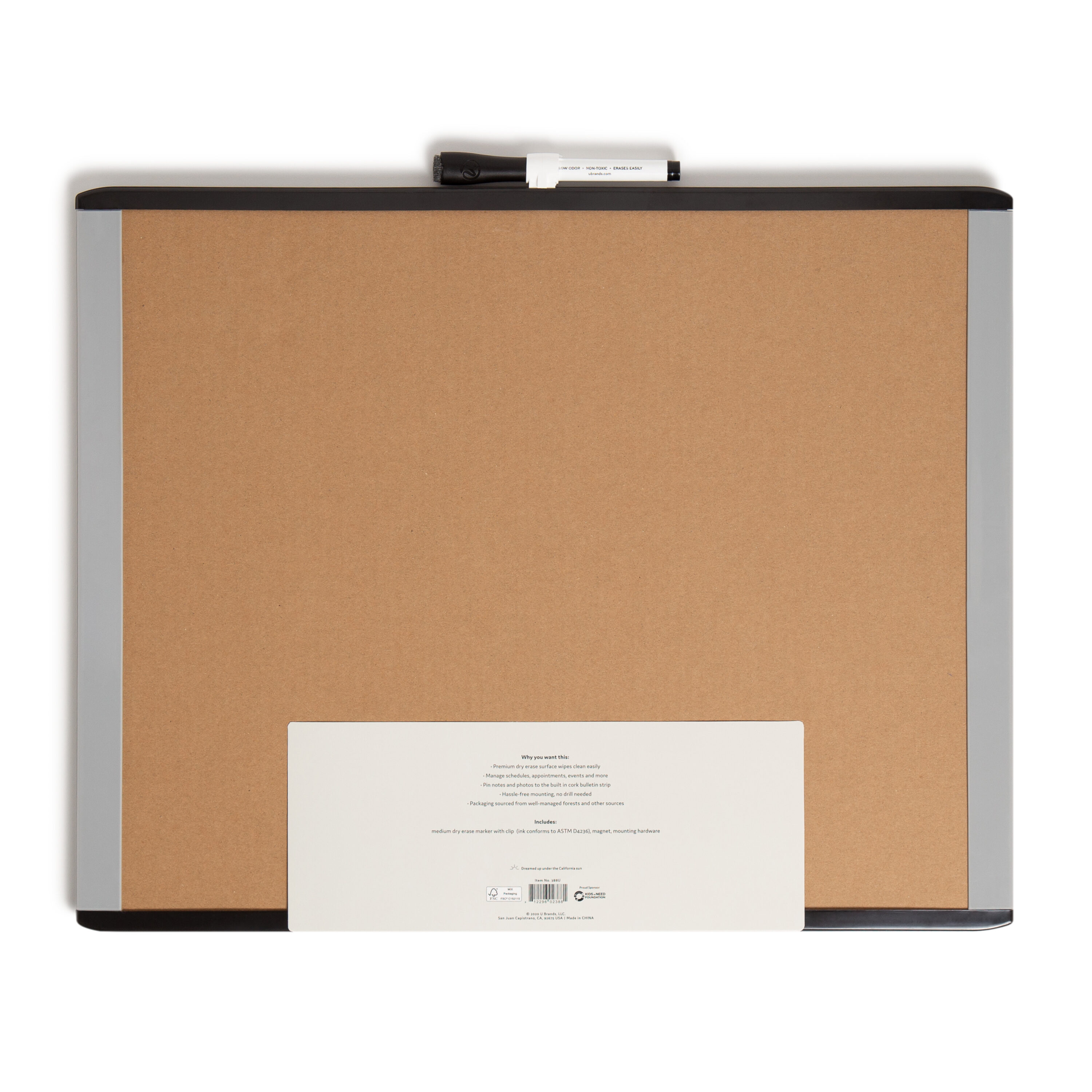 Wholesale 60 Piece School Supply Kit w Dry Erase Board - 12 kits/case —