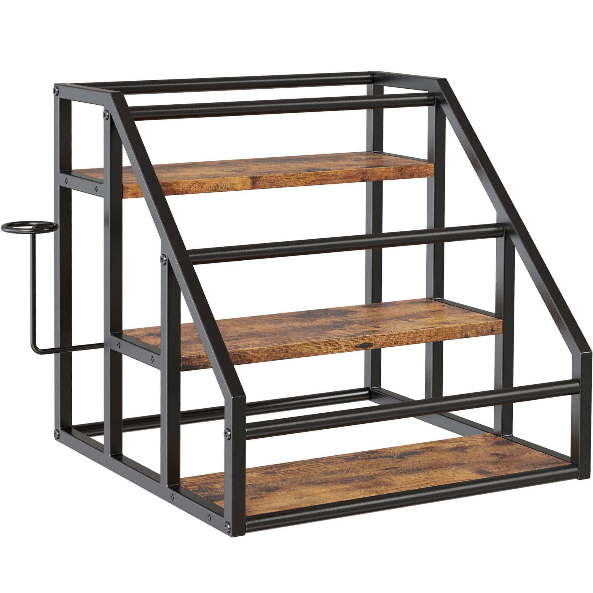 Phewnyzo Coffee Syrup Rack Organizer 3 Tier Countertop Storage Shelves ...
