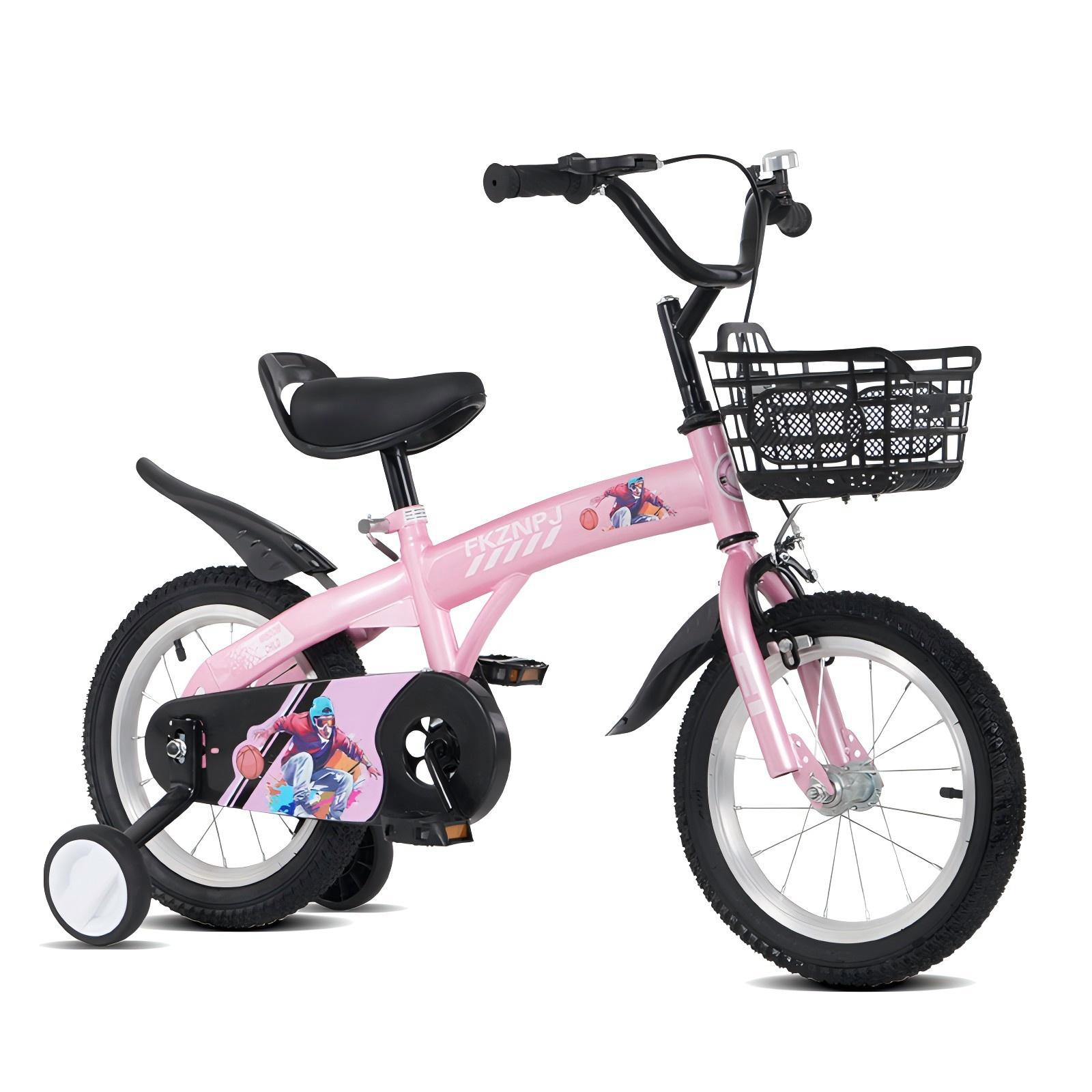 LOVMOR FKZNPJ 16 inch Kids Bike Training Wheels Adjustable Saddle 48 Years Multi Colors