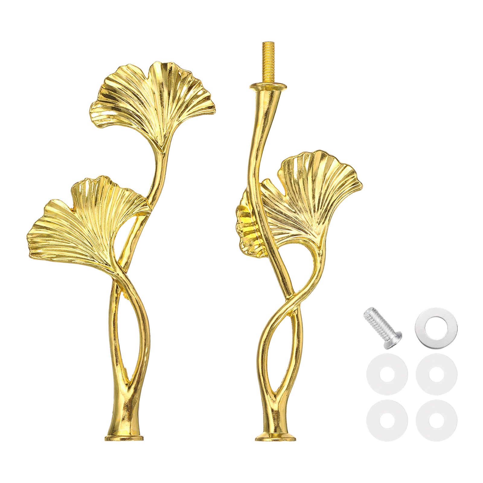 Unique Bargains 2 Tiers Cake Tray Stand Handle Metal Cake Stands Holder Cupcake Dessert Plate Hardware Fitting Holder Rod Stand Handle for Wedding Party Festival Cake Plate Gold (Flower)