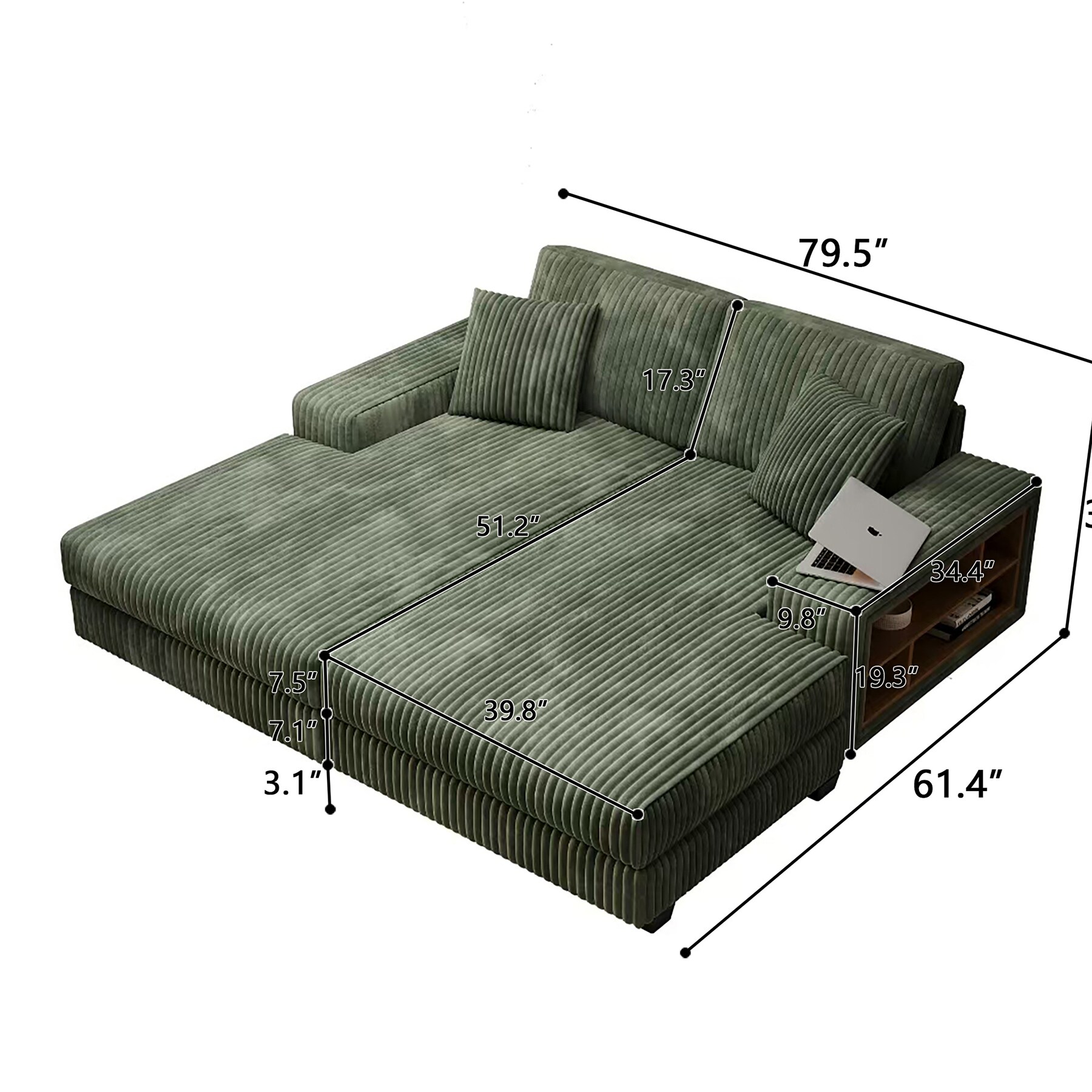 SINOFURN SYD7800019BL Sofas-Loveseats - View #3