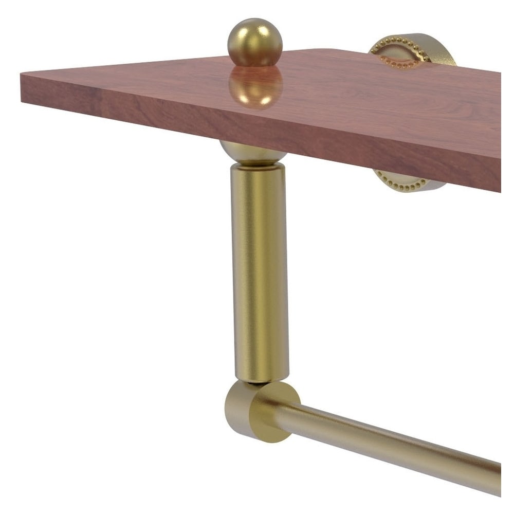 Allied Brass Tango Satin 1-Tier Brass Wall Mount Bathroom Shelf