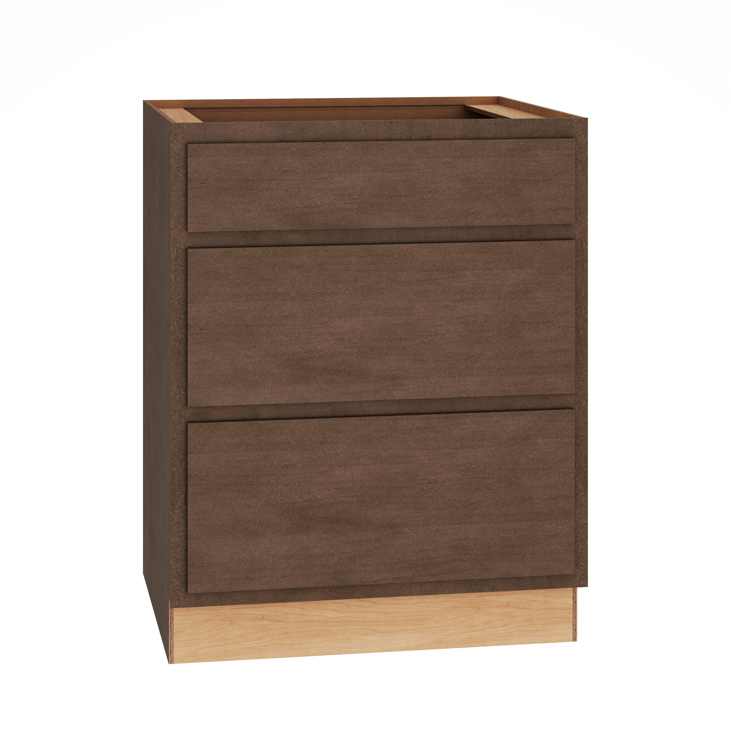 Diamond Express 320 3DB27 Jamestown 27-in W x 34.5 H x 24 D Thatch Partial Overlay 3 -Drawers Drawer Base Fully assembled Plywood Cabinet (Recessed Panel Shaker)