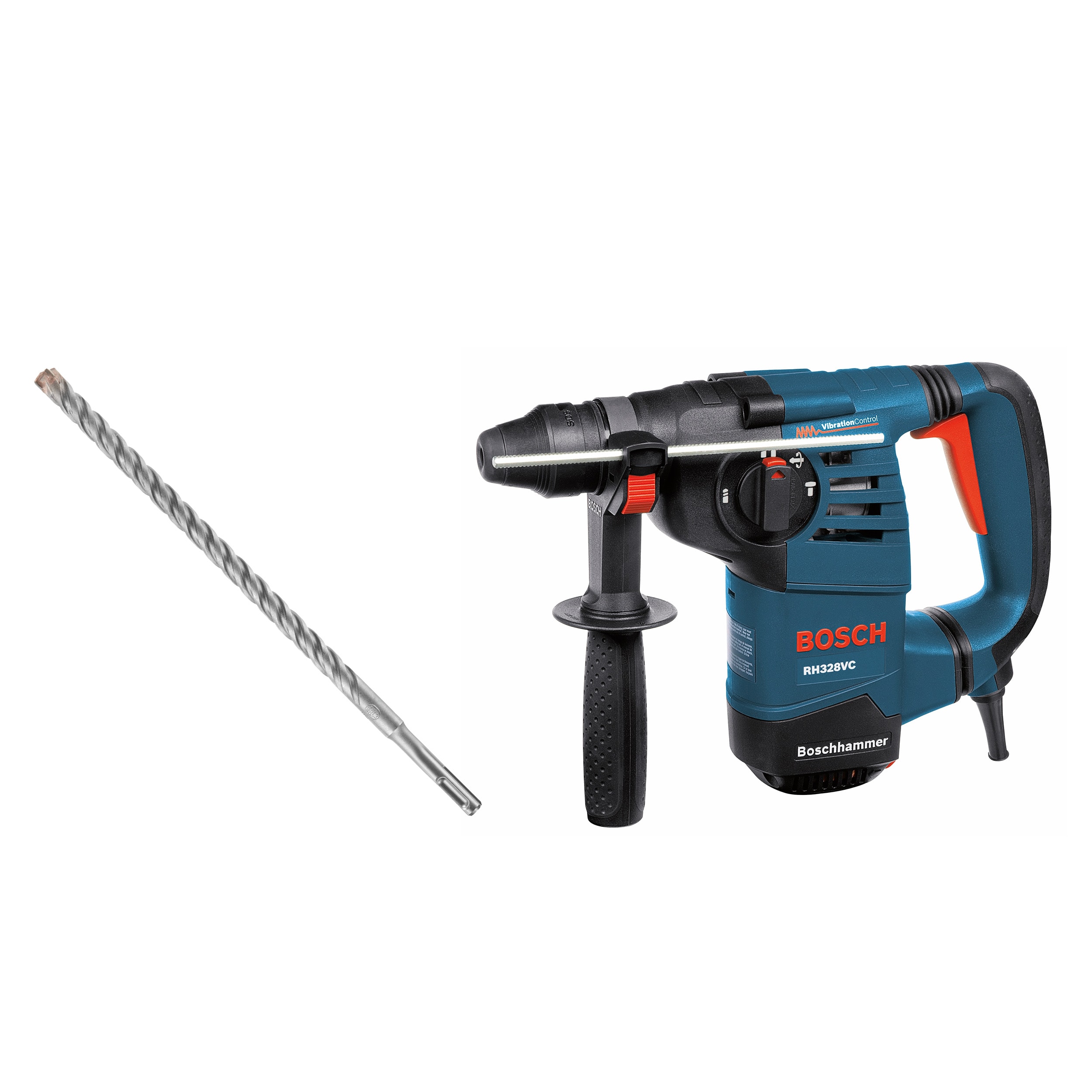 Bosch SDS-Plus 1-1/8 In. Corded Rotary Hammer Drill w/ Drill Bits