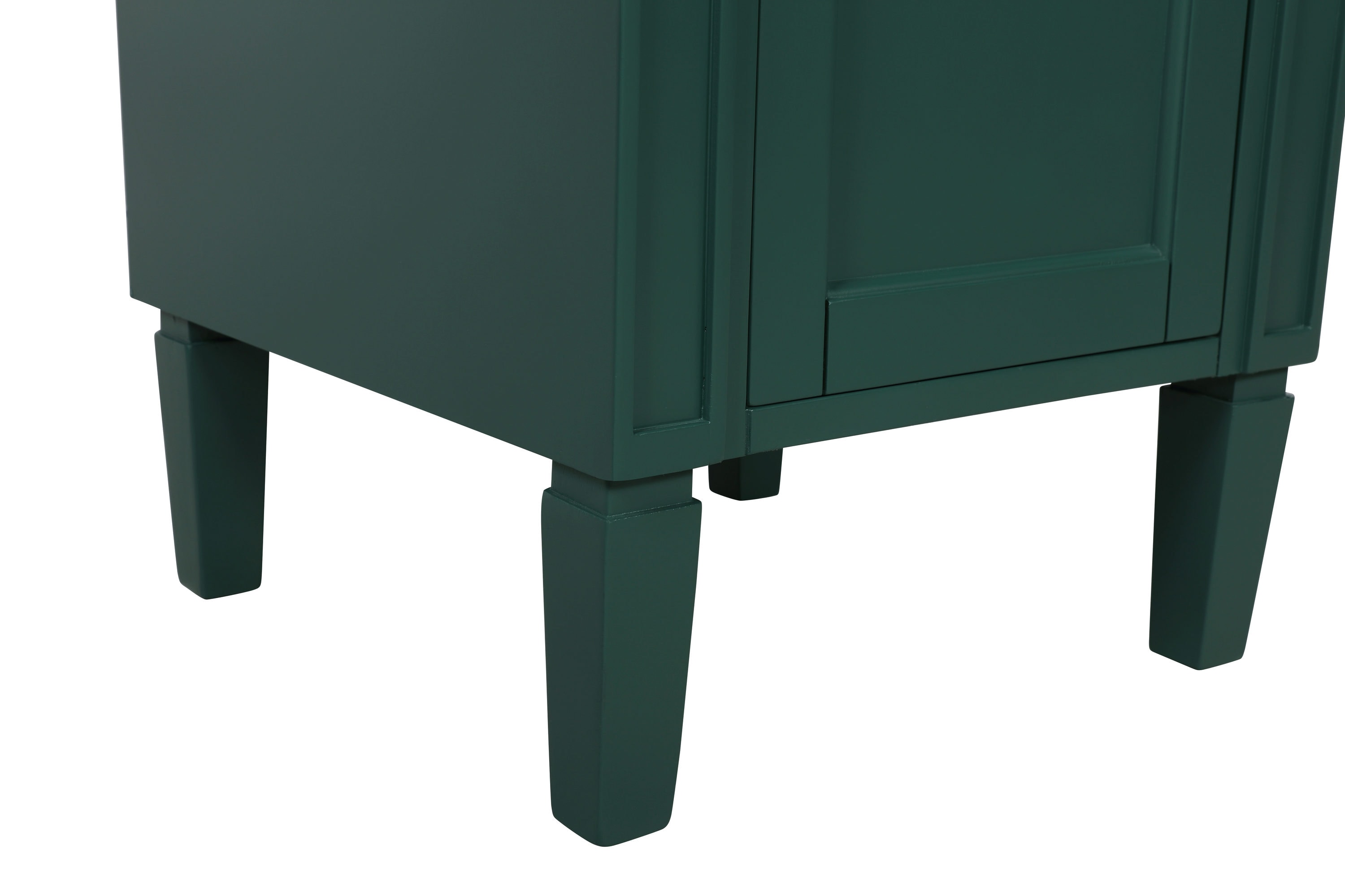 Green Single Sink Vanity with Carrara Marble Top, 18"