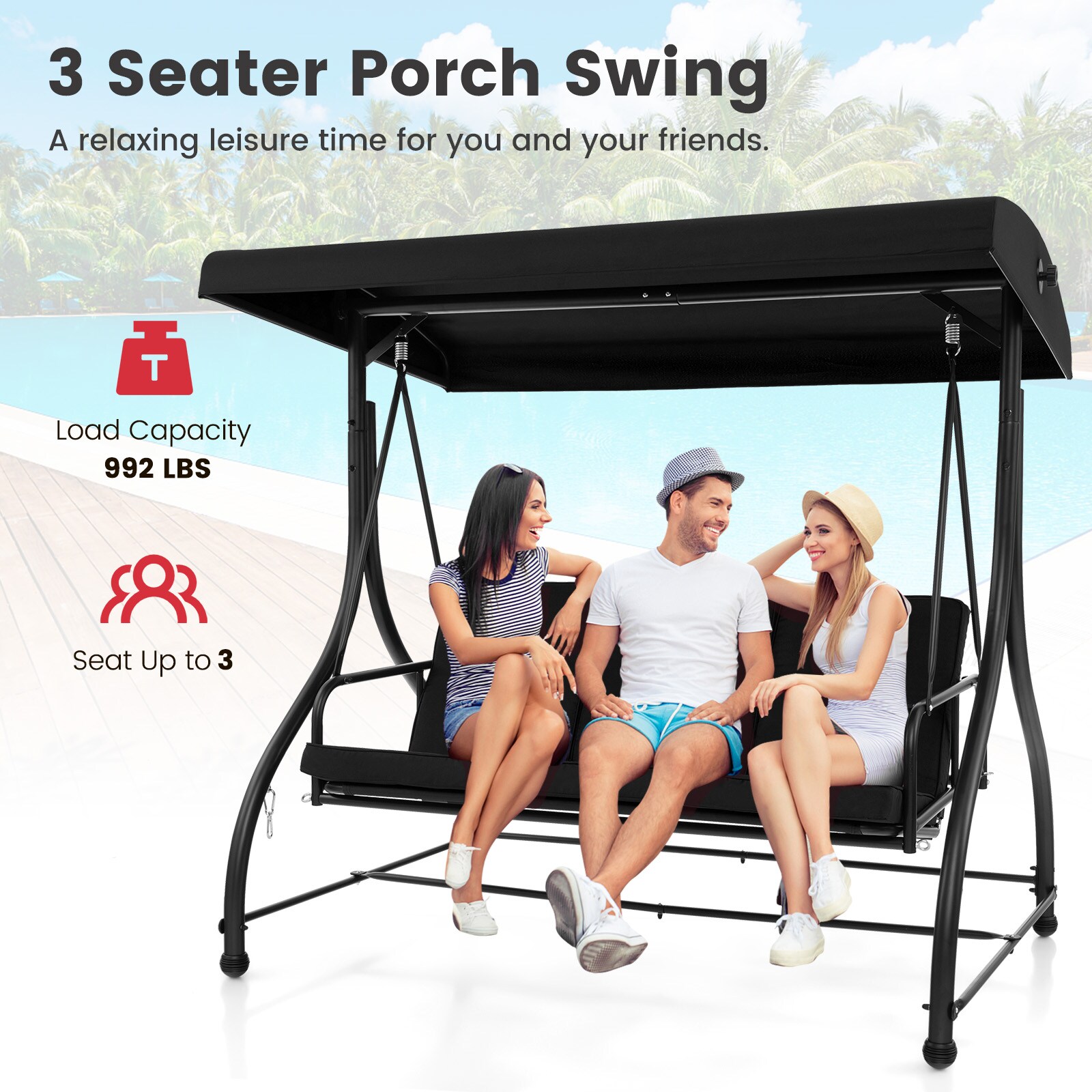 Costway LWS00100 Swing-Gliders - View #3
