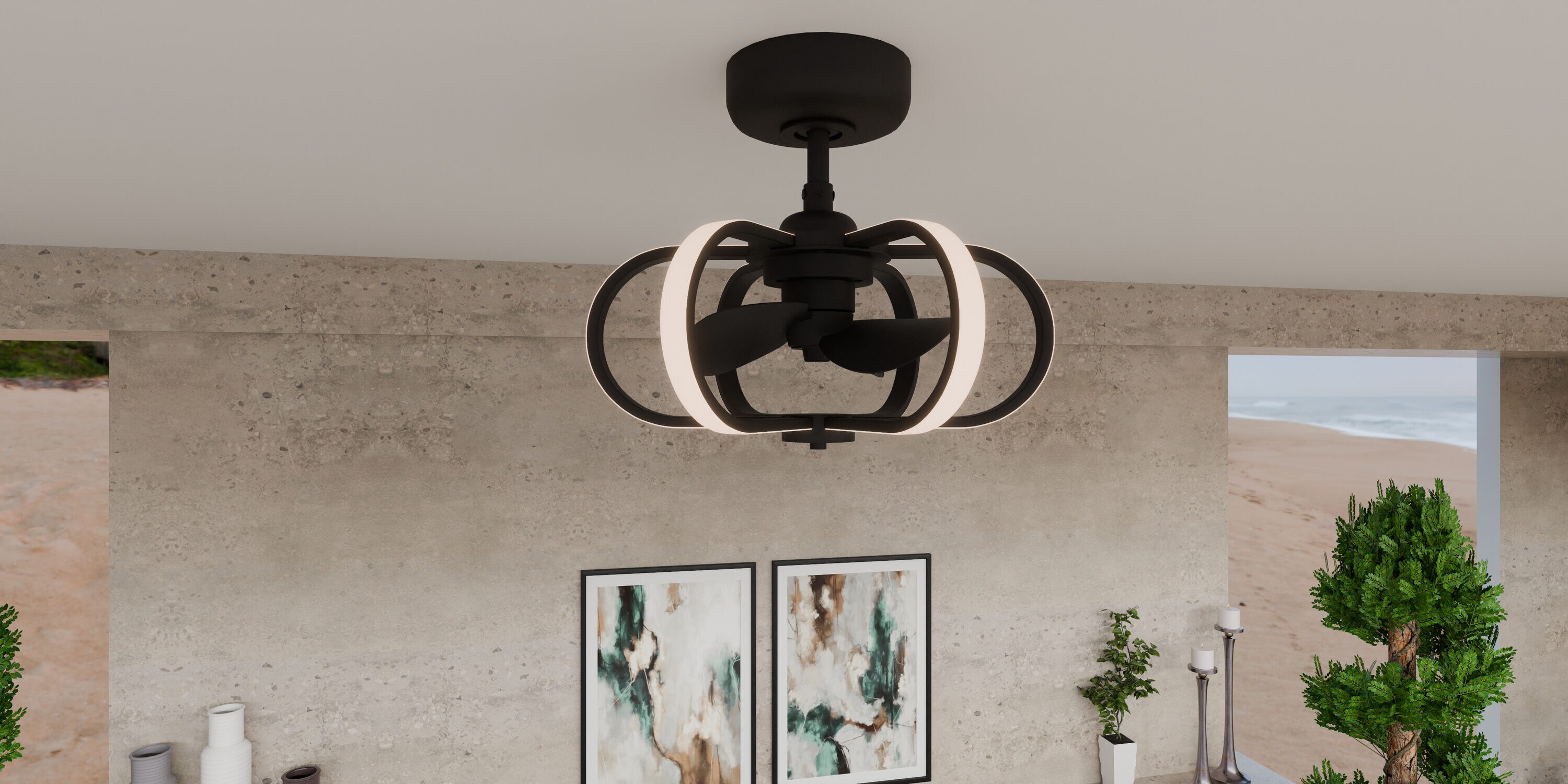 Quoizel QFA6164MBK Ceiling-Fans - View #2