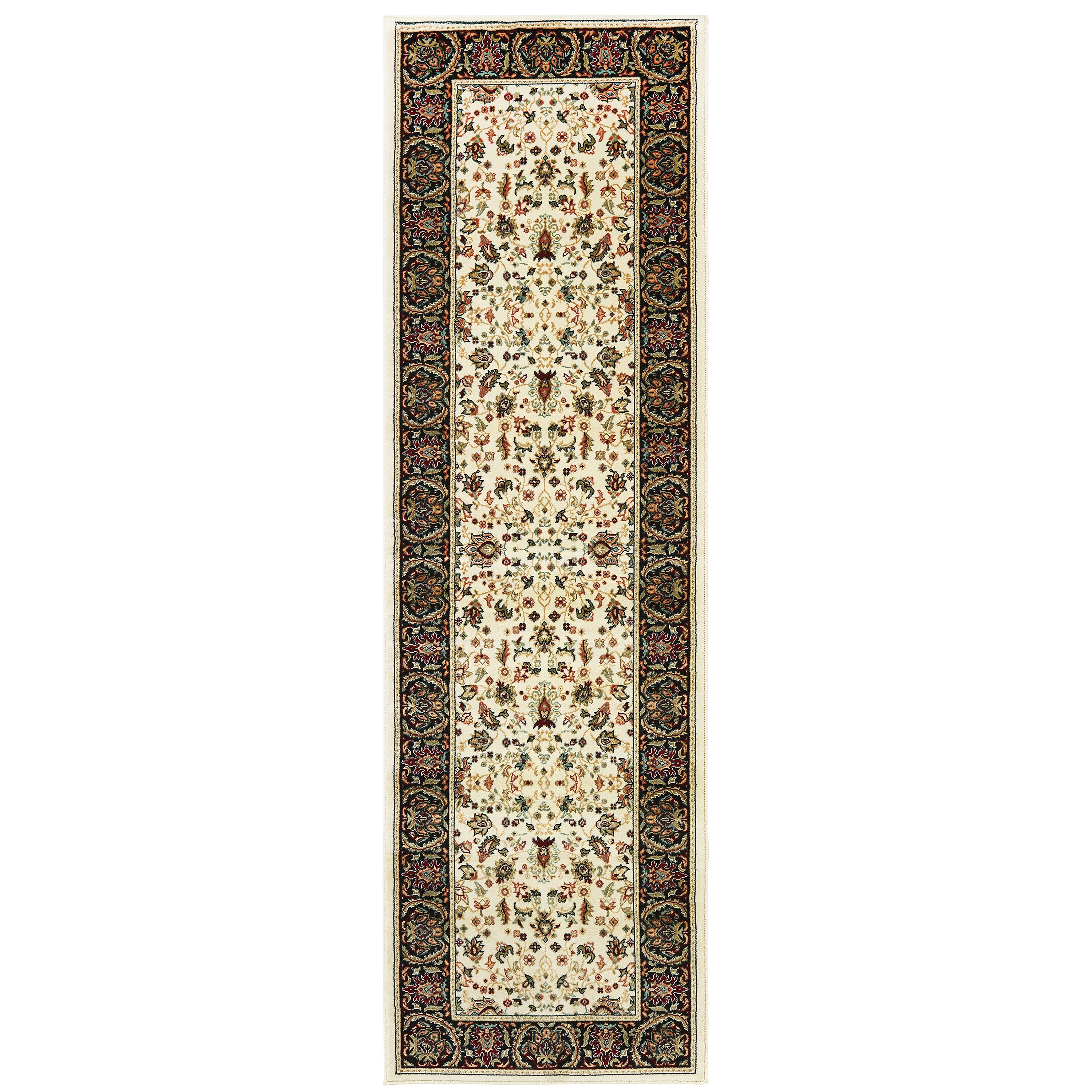 Archer Lane 108KSHX13L Vauxhall 2 x 8 (ft) Polypropylene Ivory Rectangular Indoor Floral/Botanical Oriental Runner rug