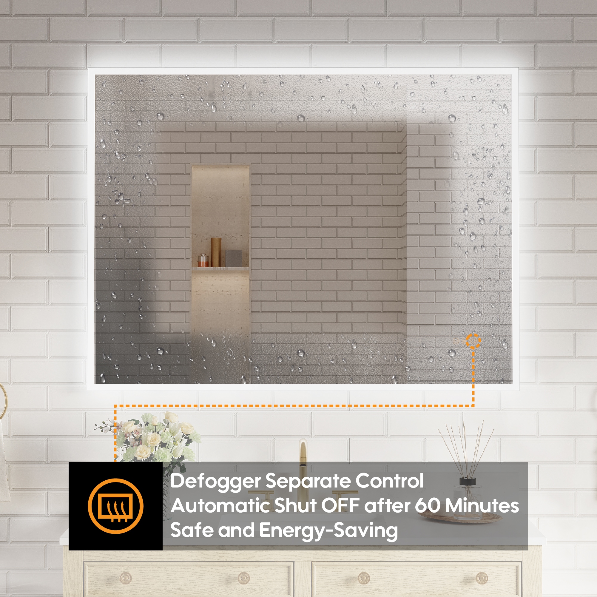 WELLFOR UCS-10FL4836 Framed-Bath-Mirrors - View #3