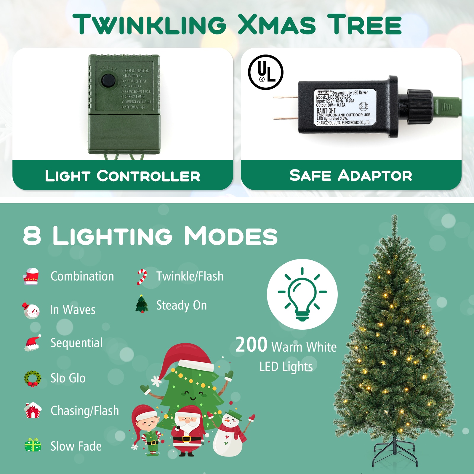 WELLFOR HYG23999US Artificial-Christmas-Trees - View #4