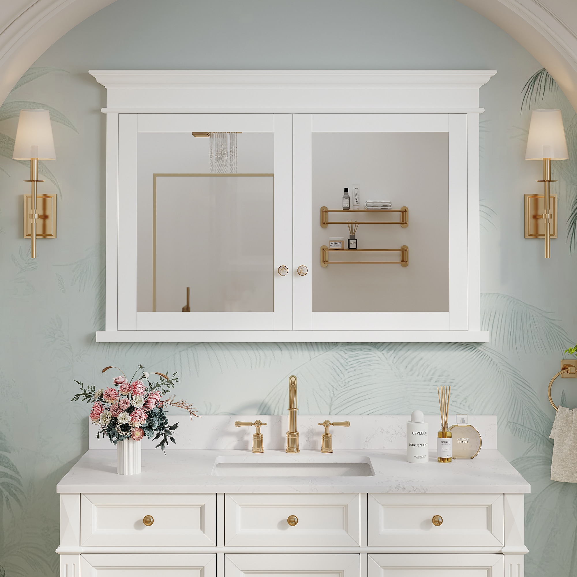 Forclover FMD4832B-WT Bathroom-Medicine-Cabinets - View #2
