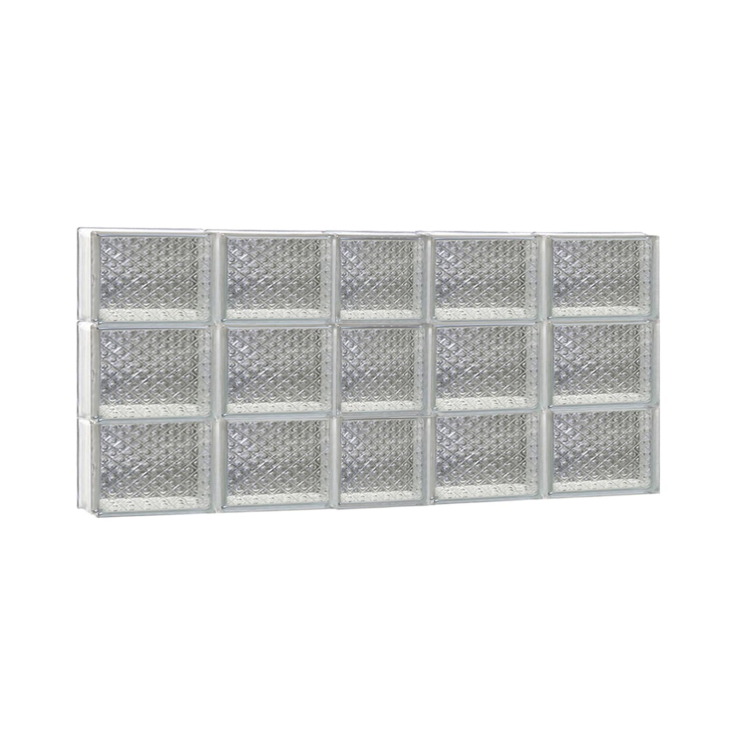 REDI2SET S3818DP Diamond Glass 36-3/4-in x 17-1/4-in Frameless Replacement Glass Block Window