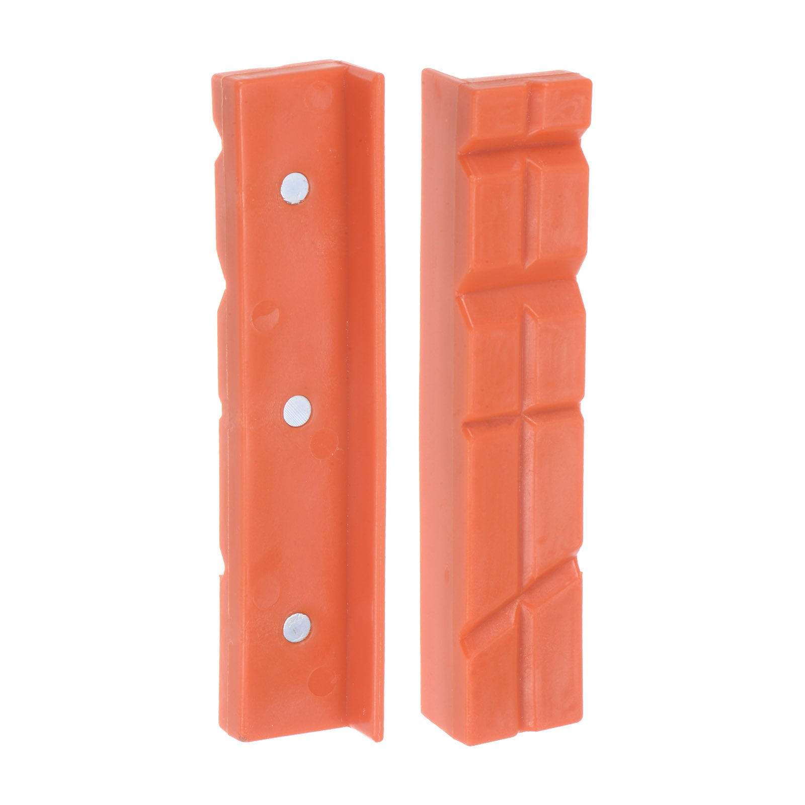 Harfington Magnetic Vise Jaws 5 Inch Magnet V-Grooves Soft Nylon Bench Jaw Pads Covers Multi-Purpose Protector for Woodworking Jewelry Making Plumbing Yellow #S26031900UX4039