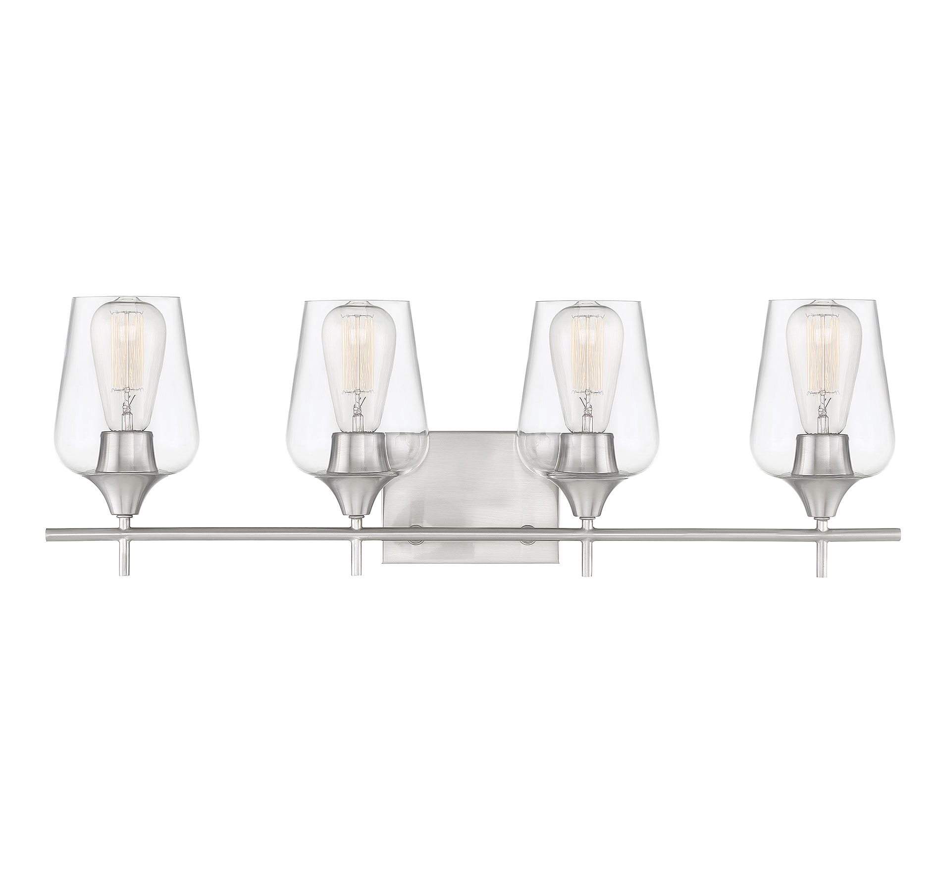 Savoy House Essentials 8-4030-4-SN Octave 28.75-in 4 -Light Satin Nickel Bohemian/global Vanity light