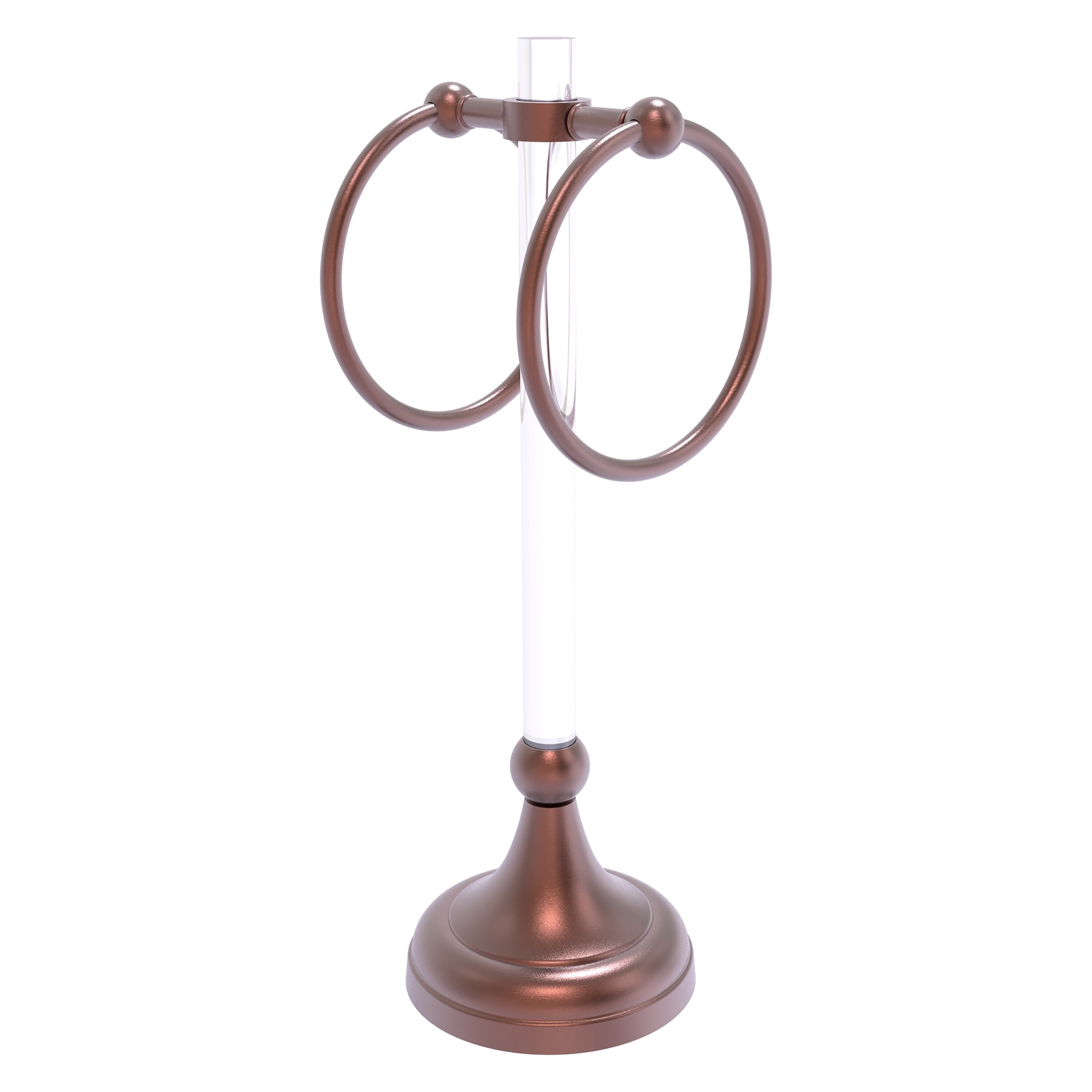 Allied Brass PG-TRS-10-CA Pacific Grove Antique Copper Freestanding countertop Double Towel Ring