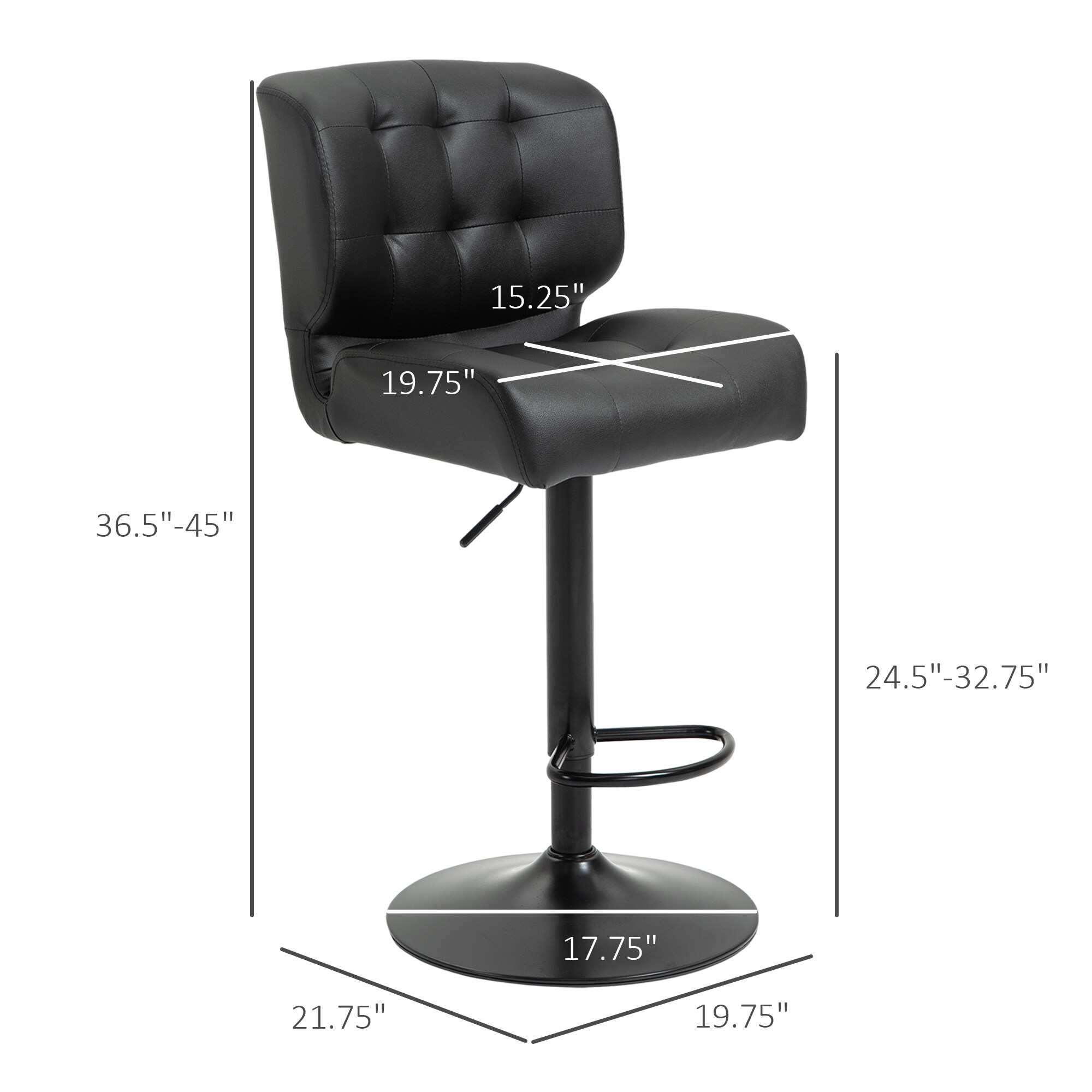 HomCom 835-467V80BK stools - View #3