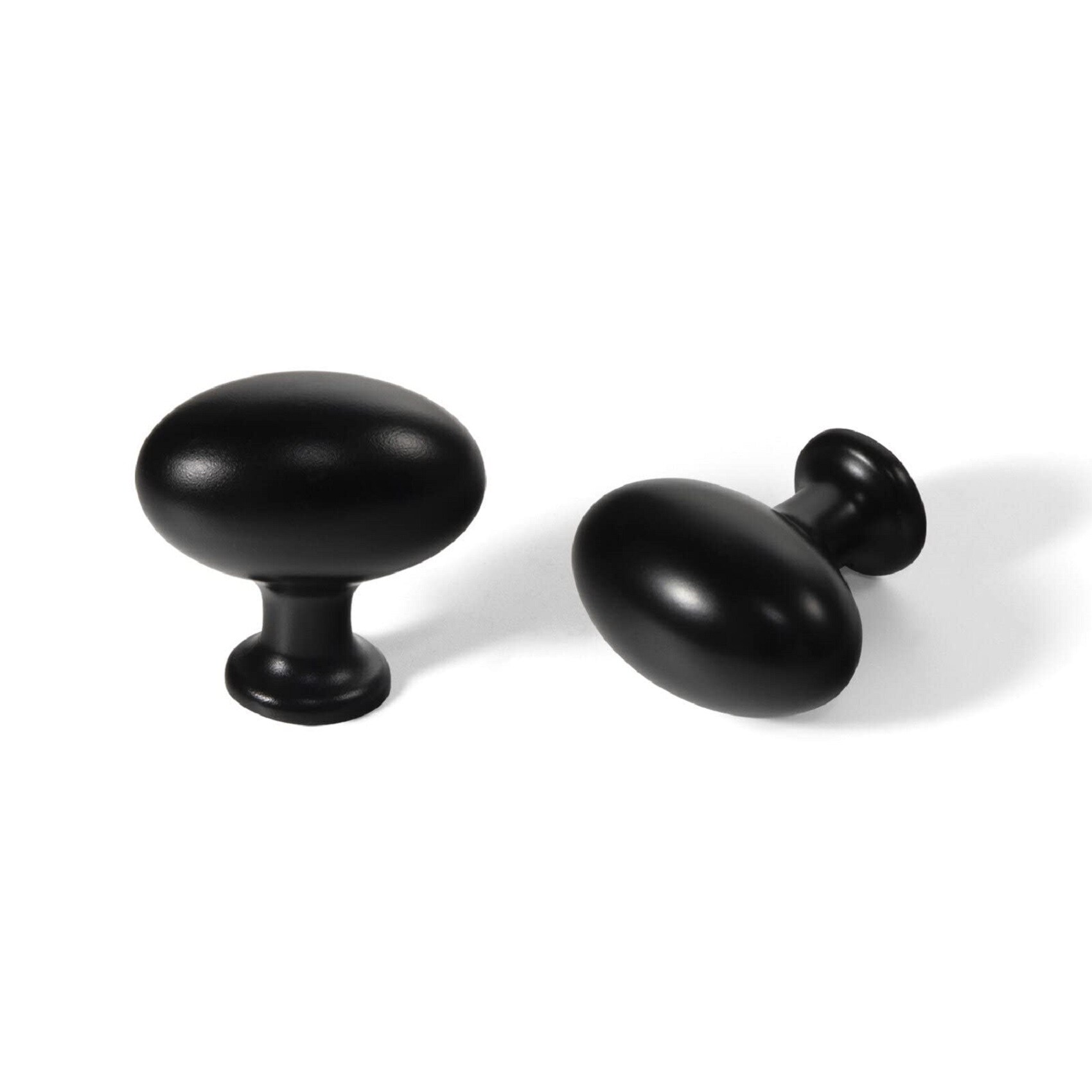 Miaokesen 13/16-in Matte Black Oval Modern Cabinet Knob (6-Pack) in the ...