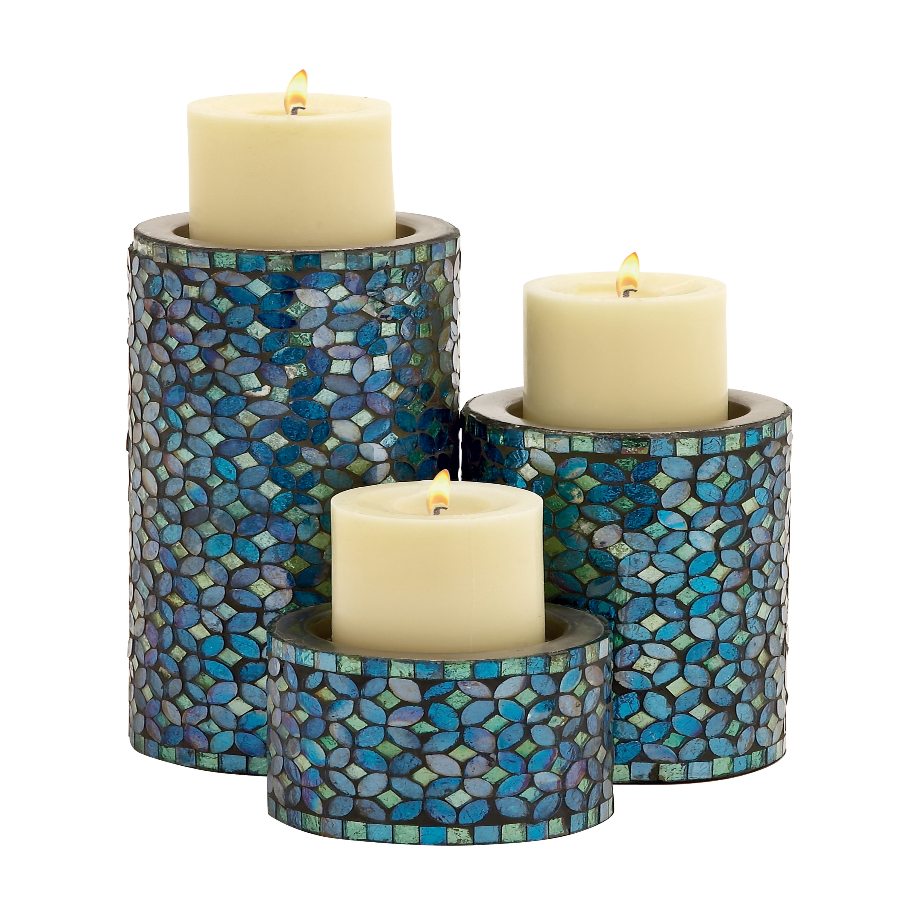 Grayson Lane 23898 3 Candle Metal Pillar Candle Holder
