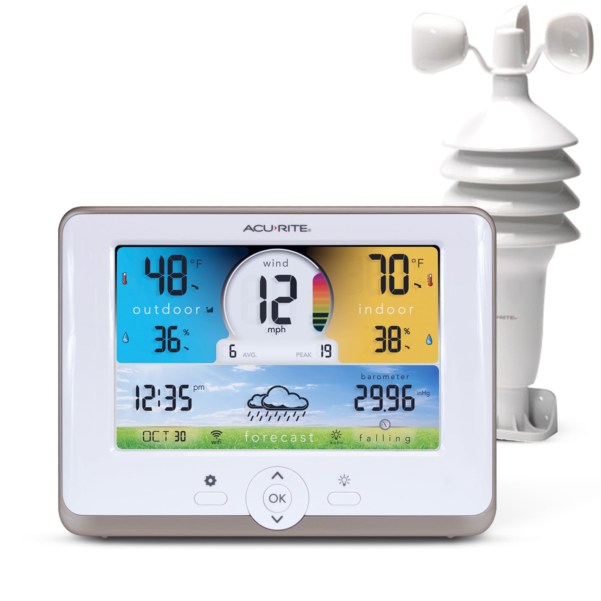 AcuRite Temperature and Humidity Station with 3 Indoor/Outdoor