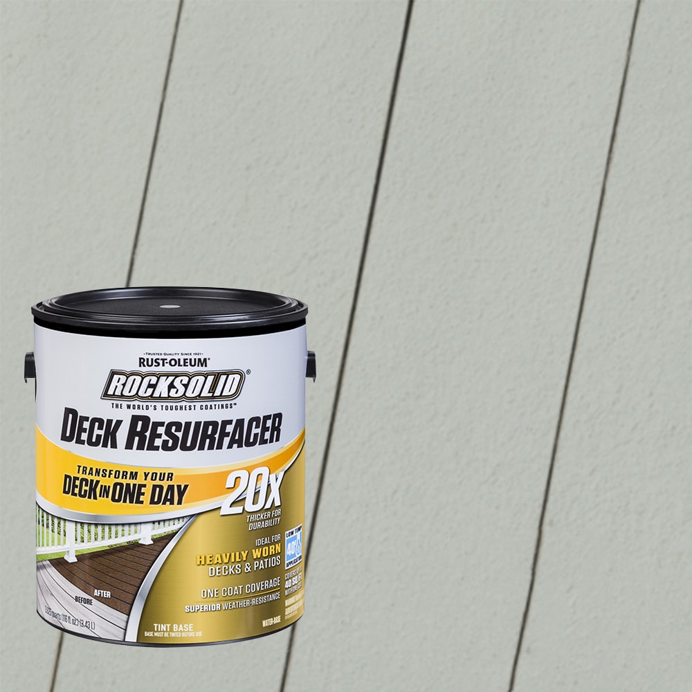 Rust-Oleum 319386T RockSolid 20X Deck Resurfacer Pre-Tinted Juniper Solid Exterior Wood Stain and Sealer in One ( 1-gallon )