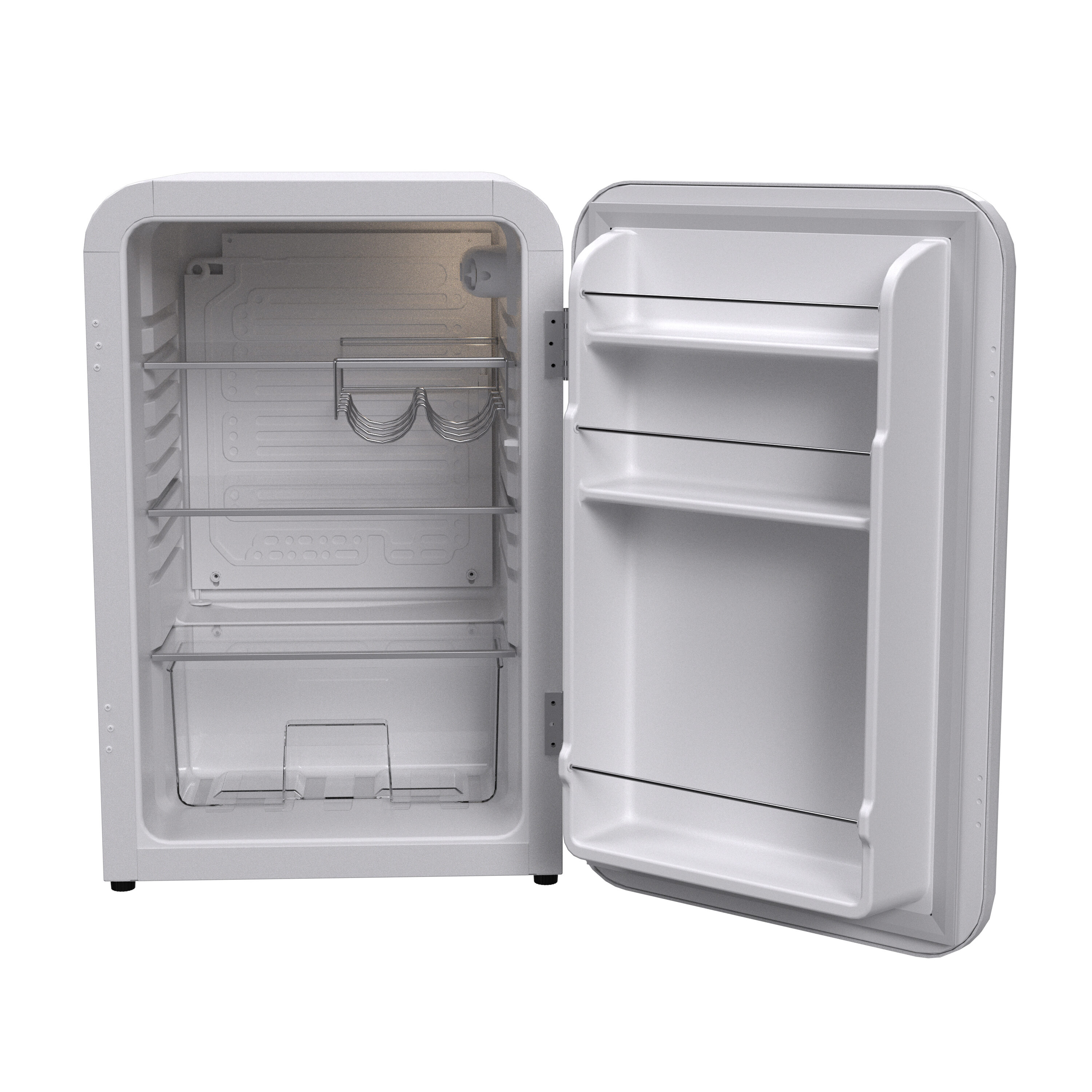 HUSKY Glass Door 4.6-cu ft Standard-depth Freestanding Mini Fridge