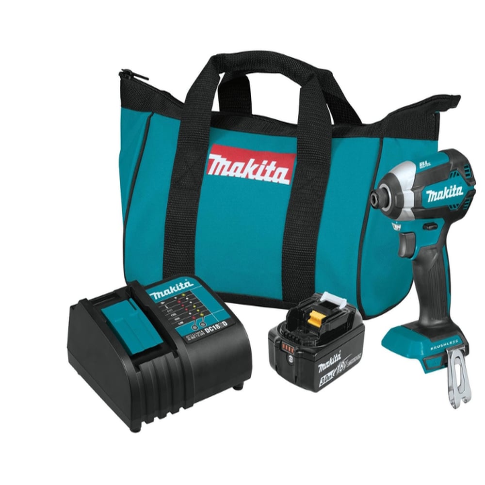 Makita 18V LXT 1/4 in. Cordless Brushless Impact Driver Kit (Battery and Charger) #XDT131