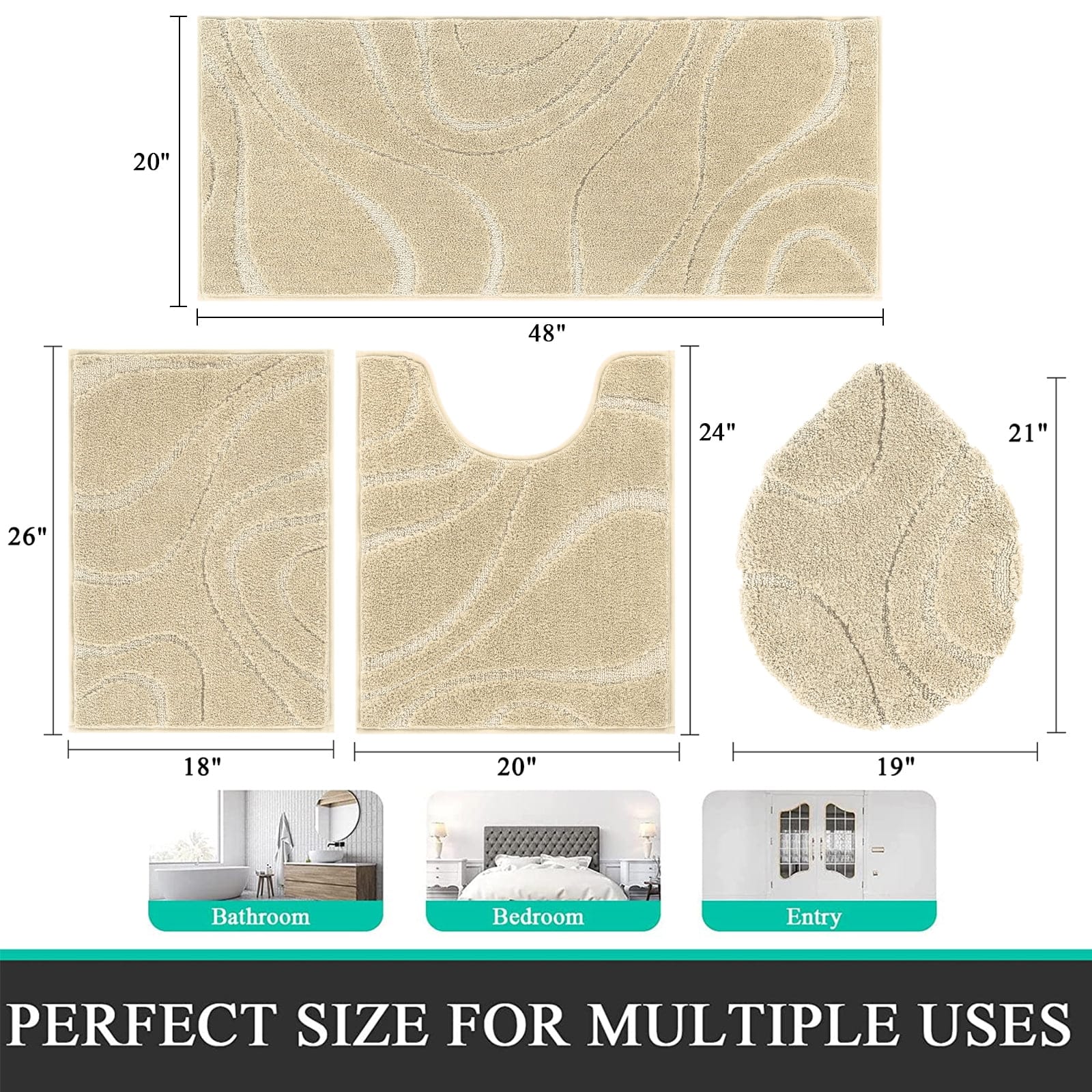 HEBE 754197761410 Bath-Rugs - View #2