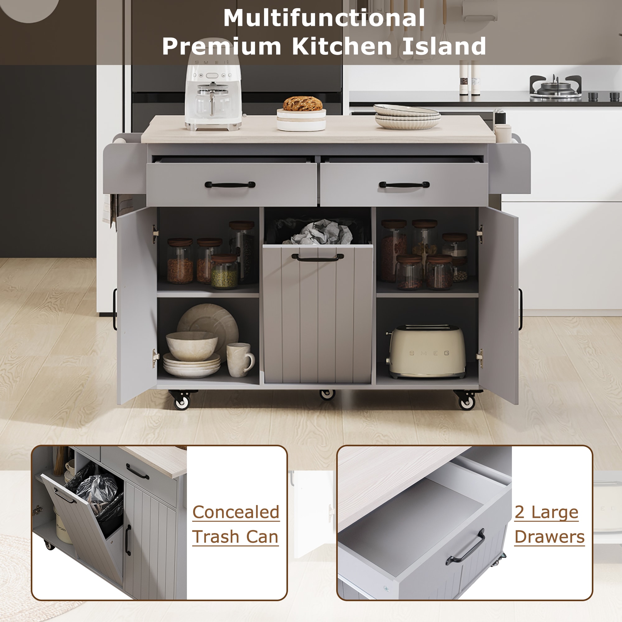 Kahomvis KK-QPO2-AAG Kitchen-Furniture - View #5