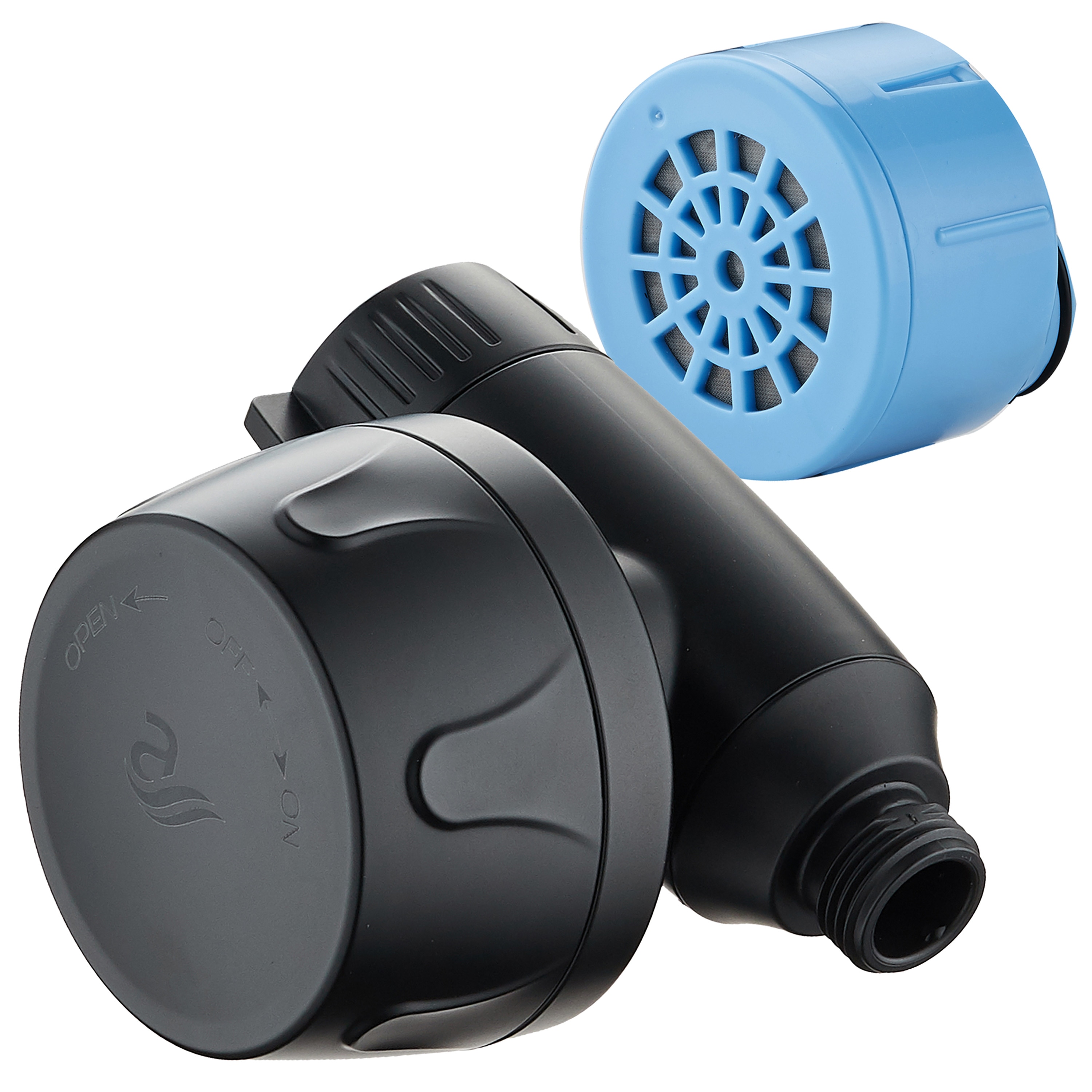 AquaCare 1328 Matte Black KDF Shower Head Filter 6-Months -Filter Life