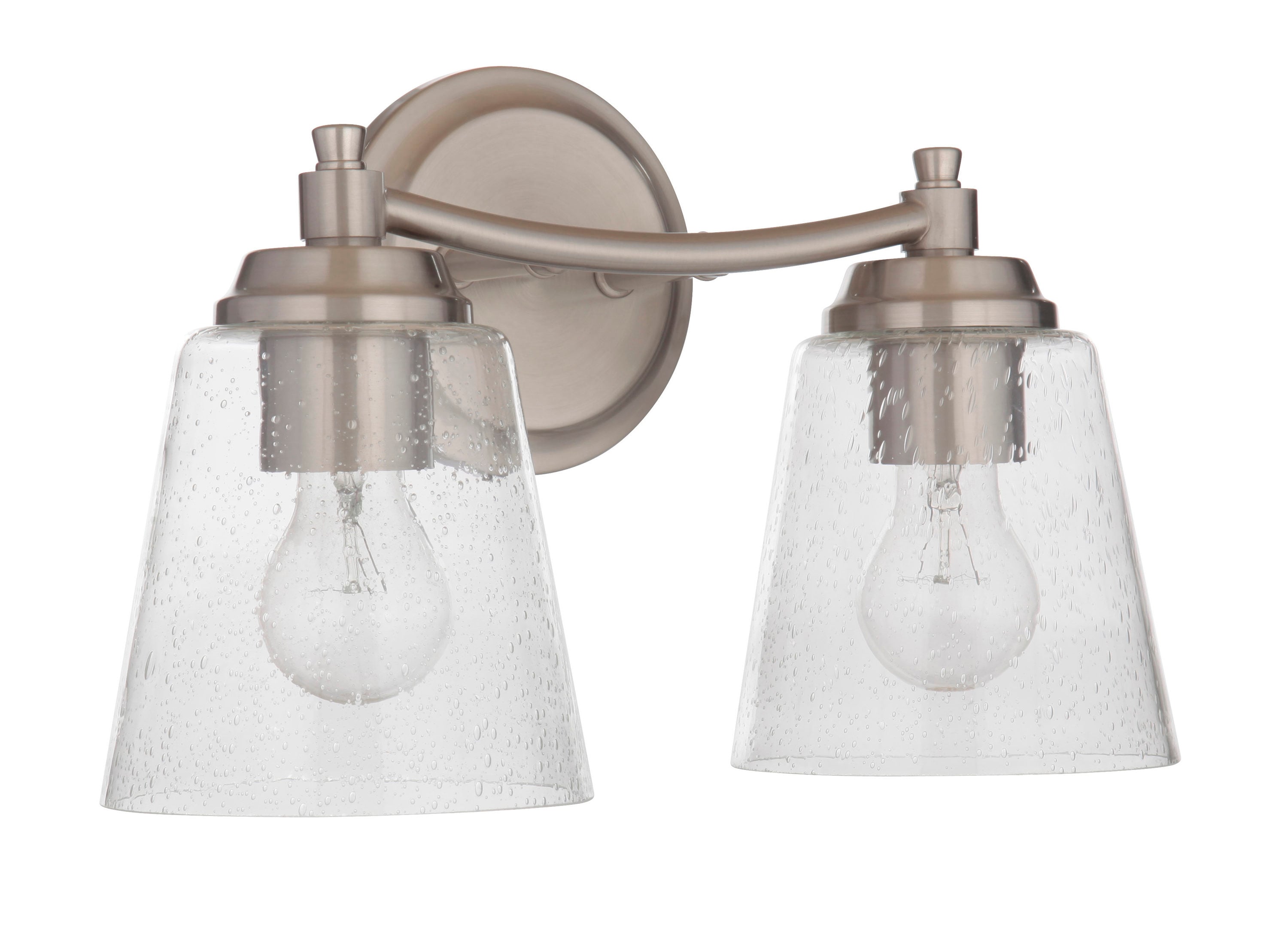 Craftmade 50202-BNK Tyler 14-in 2 -Light Brushed Nickel Transitional Vanity light