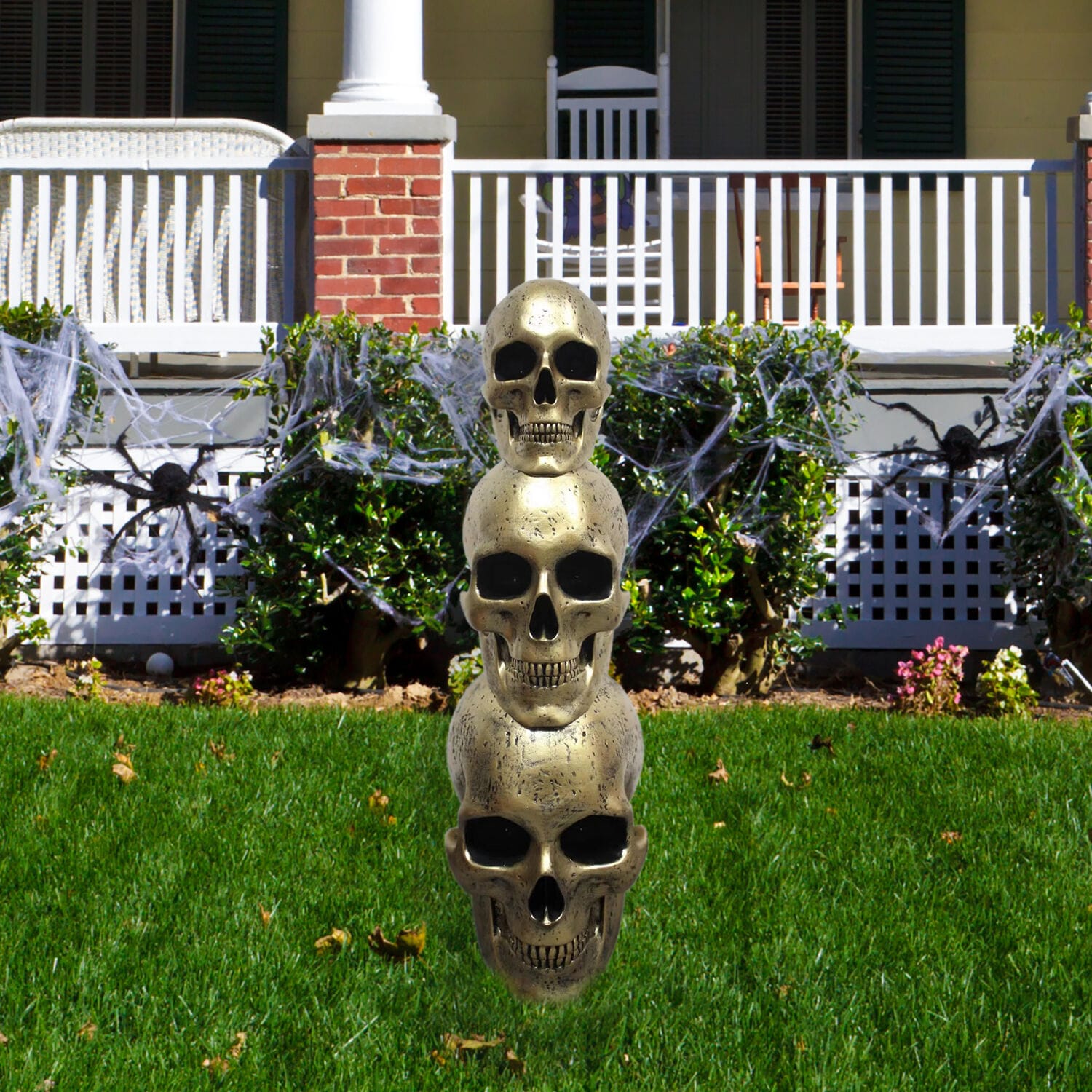 Haunted Hill Farm HHRS036-1SKL-GLD Outdoor-Halloween-Decor - View #2