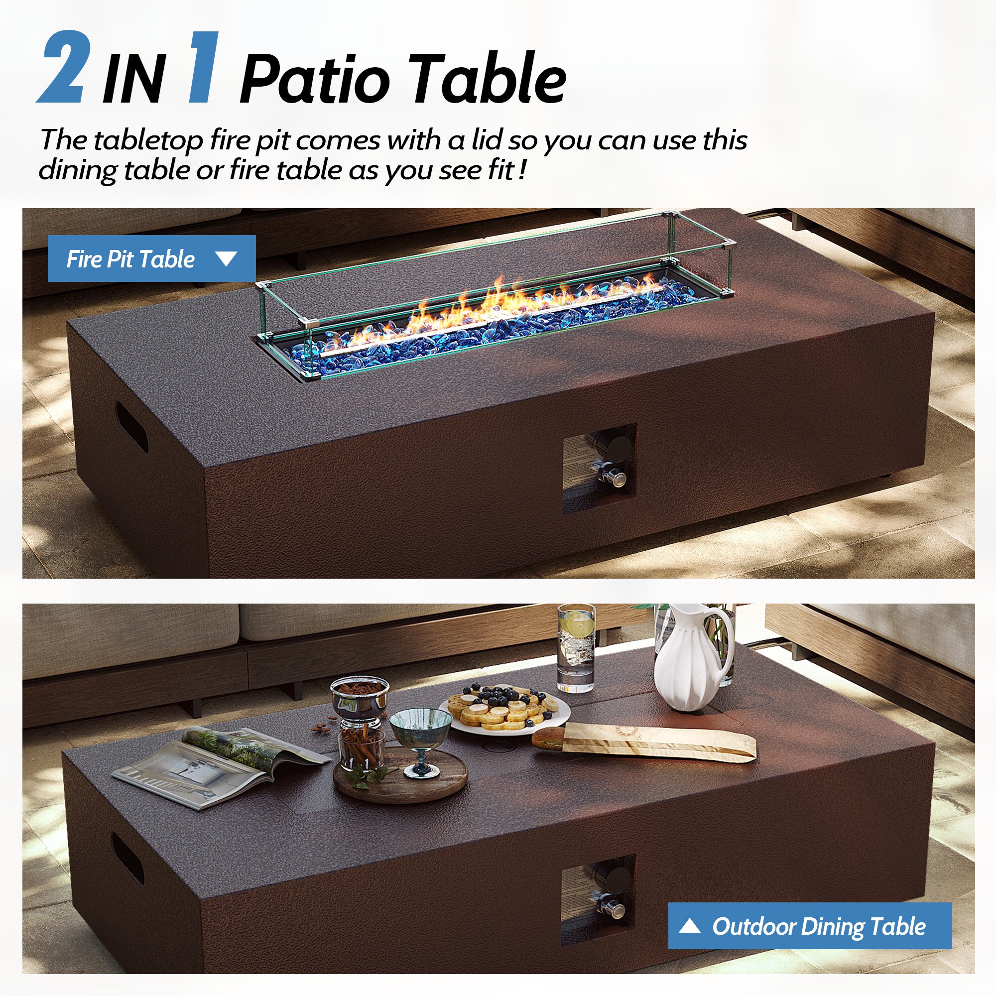 UPHA PL-56TPCFX-BL-K Outdoor-Gas-Firepits - View #6