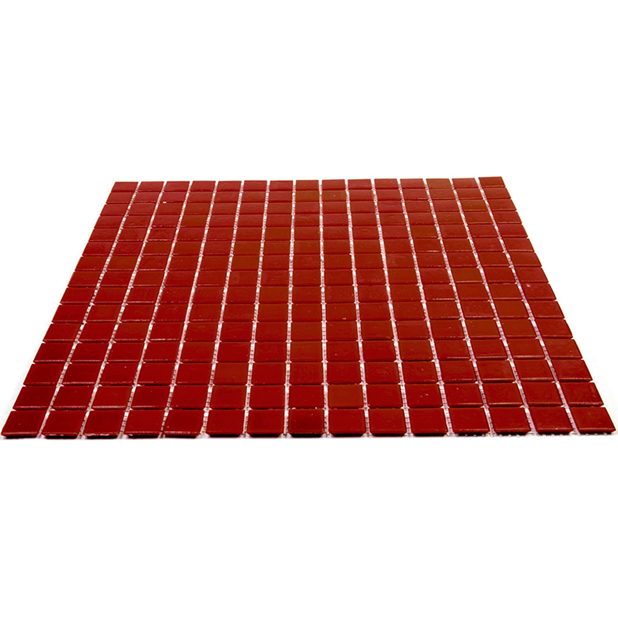 Candy Red 12" x 12" Iridescent Glass Mosaic Tile