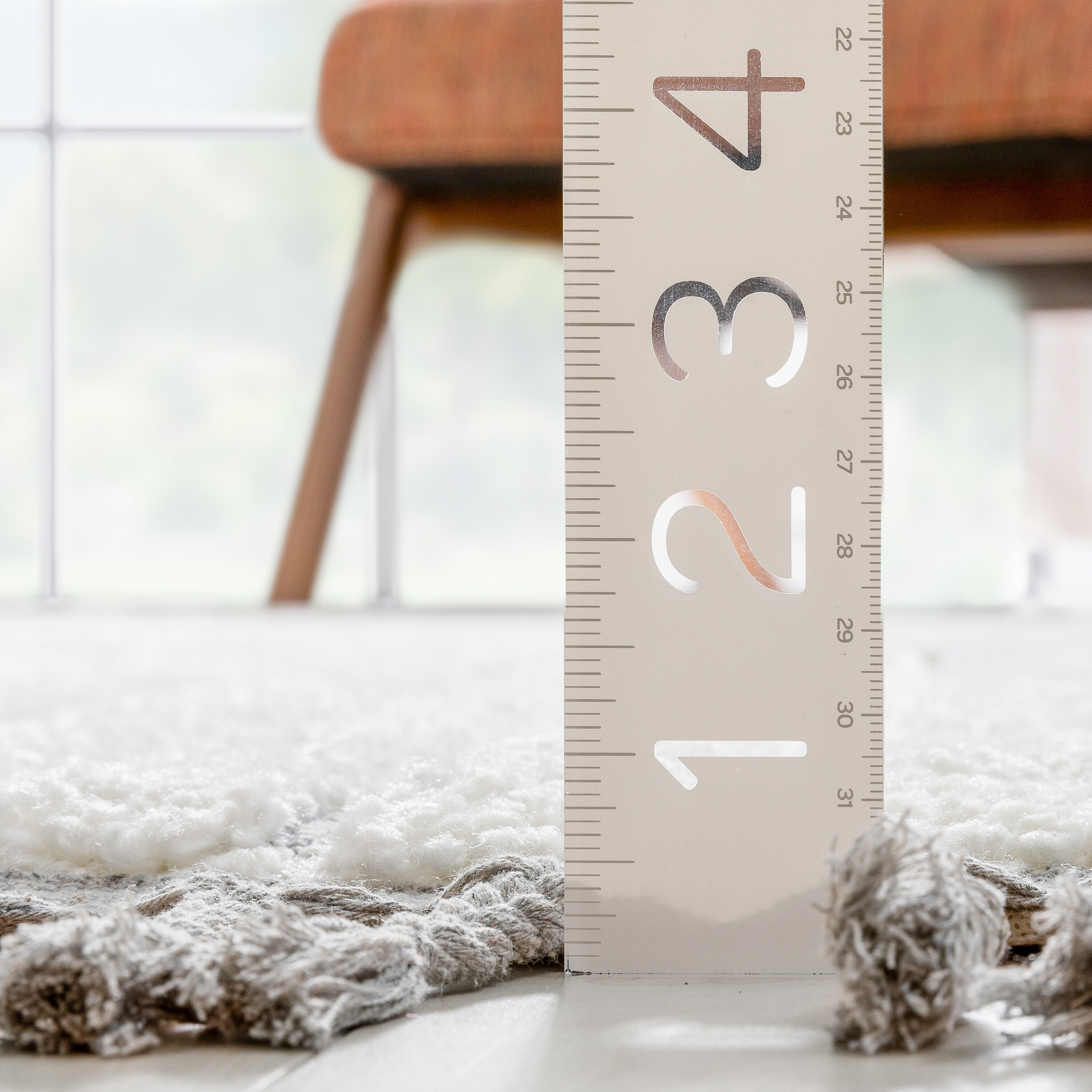 Salem Gianna Gray and Cream Geometric High-Low Area Rug