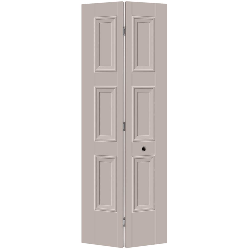 Masonite 1573064 Livingston 30-in x 80-in Driftwood 3-panel square Smooth Hollow core Prefinished Molded composite Closet Bifold Door ( Hardware Included )