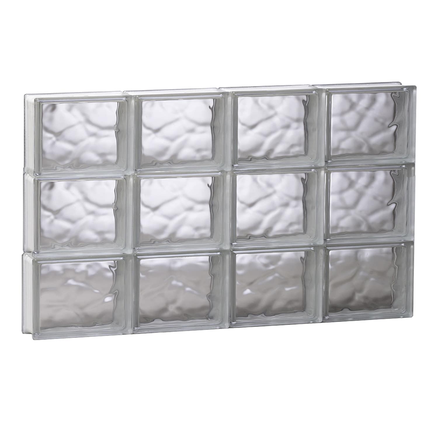 REDI2SET Wavy Glass 31-in X 17-1/4-in Frameless Replacement Glass Block ...