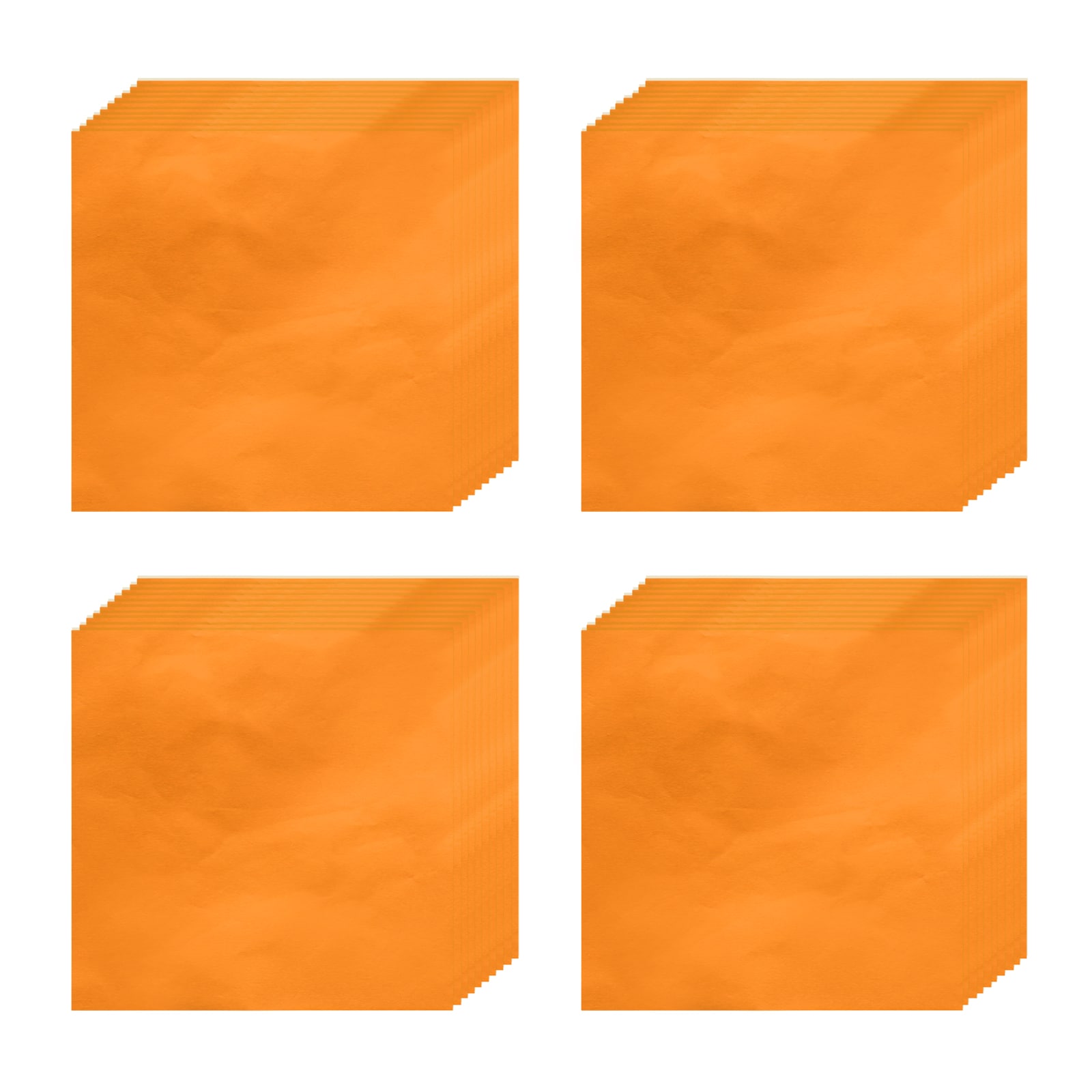 Unique Bargains 300pcs Foil Candy Wrappers 4 x 4inch Chocolate Bar Wrappers Aluminum Foil Paper for Caramel Candy Packaging Decoration (Orange Glossy Finish) #S26042200UX2836