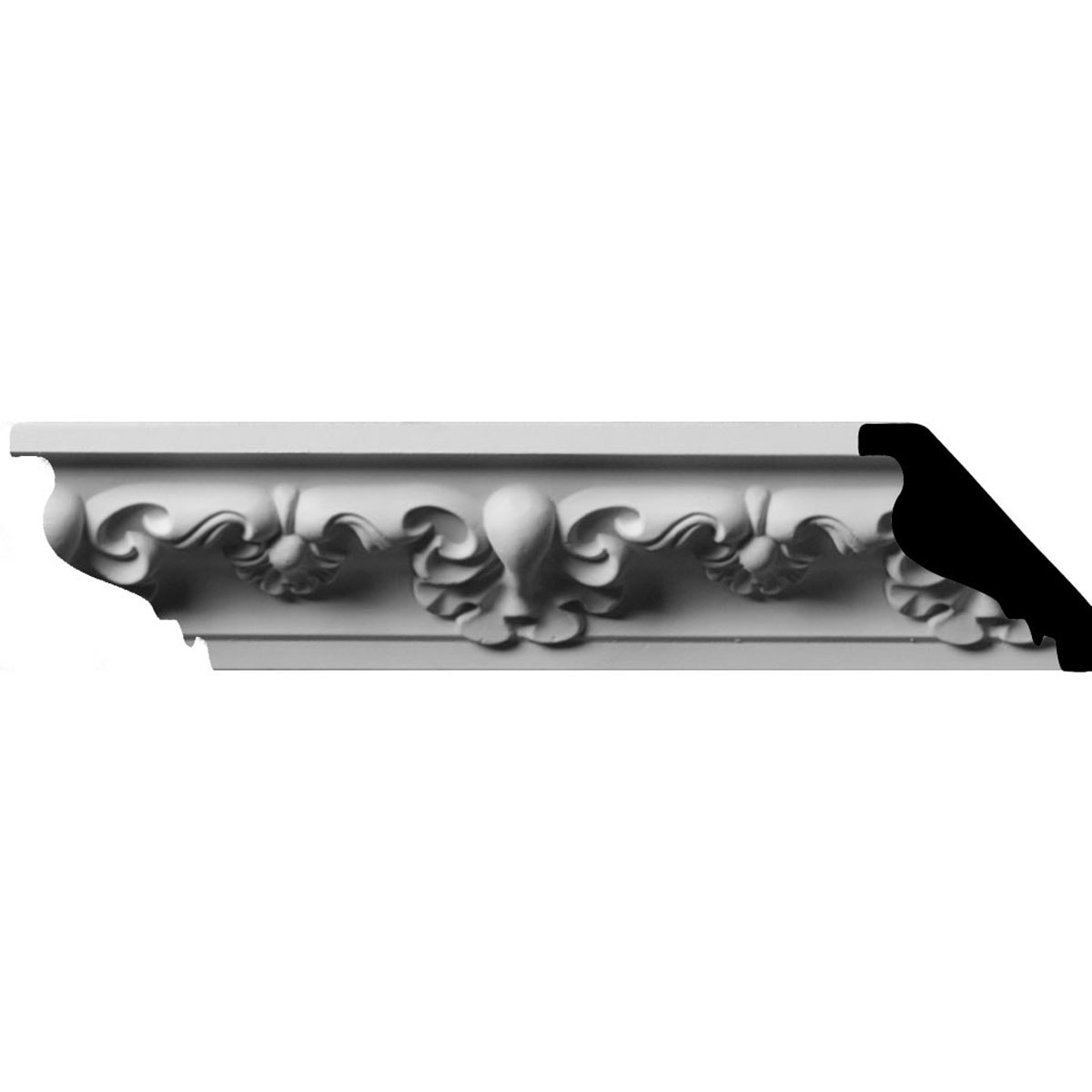 Hampshire White Polyurethane Crown Moulding 94.5"