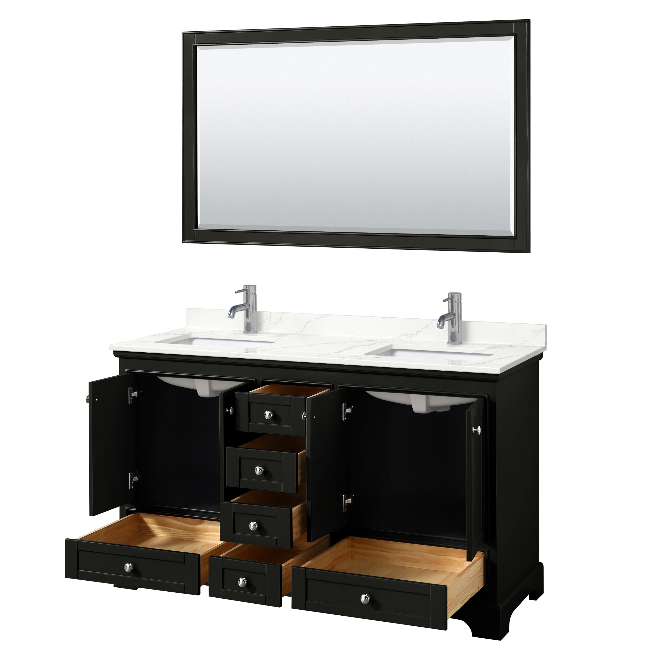 Wyndham Collection WCS202060DDEGTUNSM58 Bath-Vanity-Combo - View #2