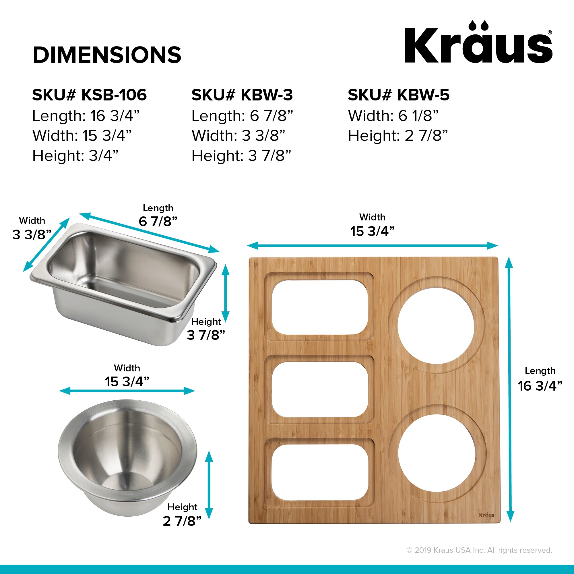 Kraus KSC-1006BB Kitchen-Sink-Accessory-Kits - View #6