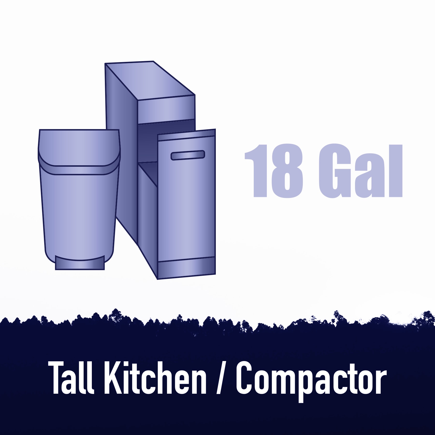 18-Gallon Compactor & Kitchen Trash Bag, 70-Count