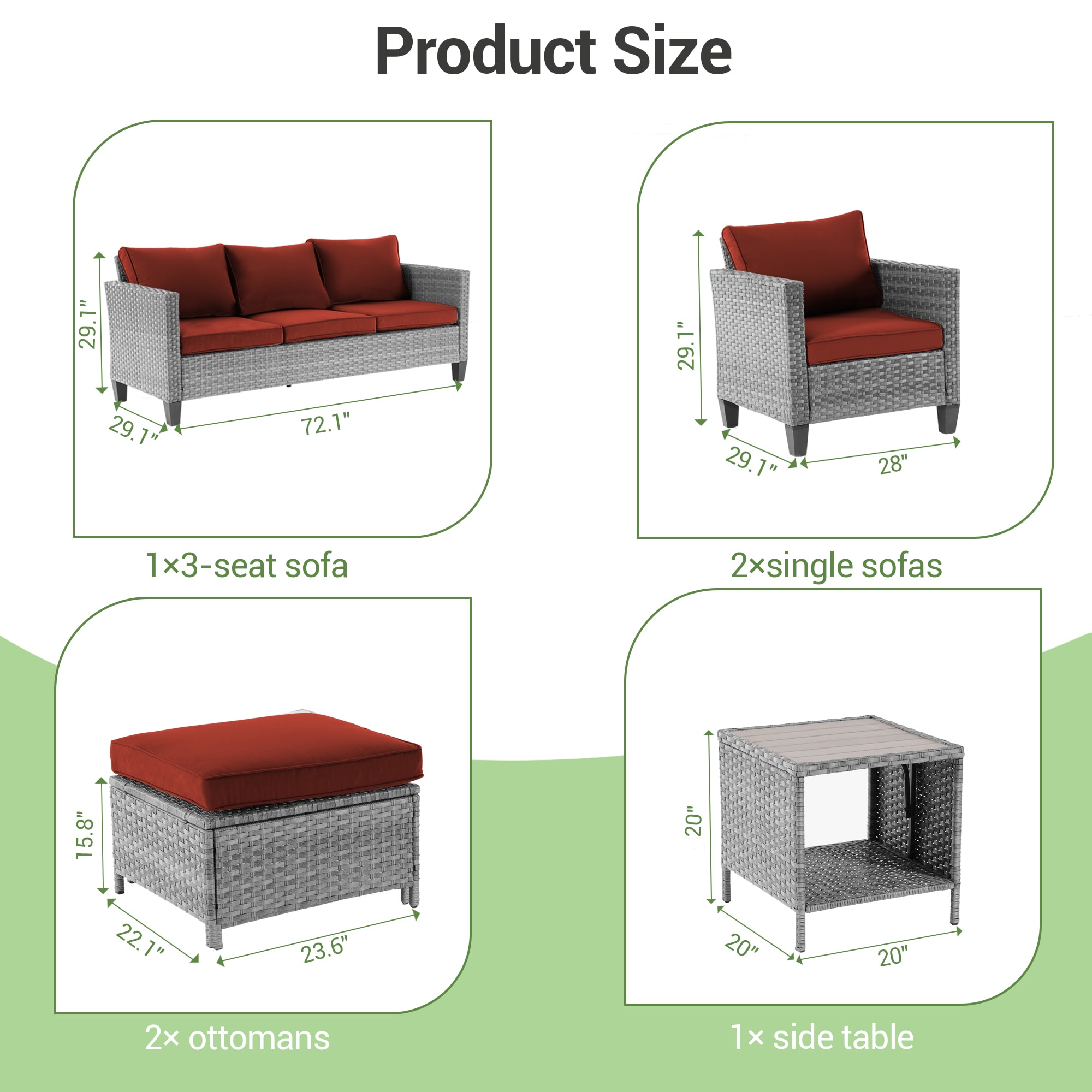 ACEGOSES LW-115HOG-T1 Patio-Conversation-Sets - View #4