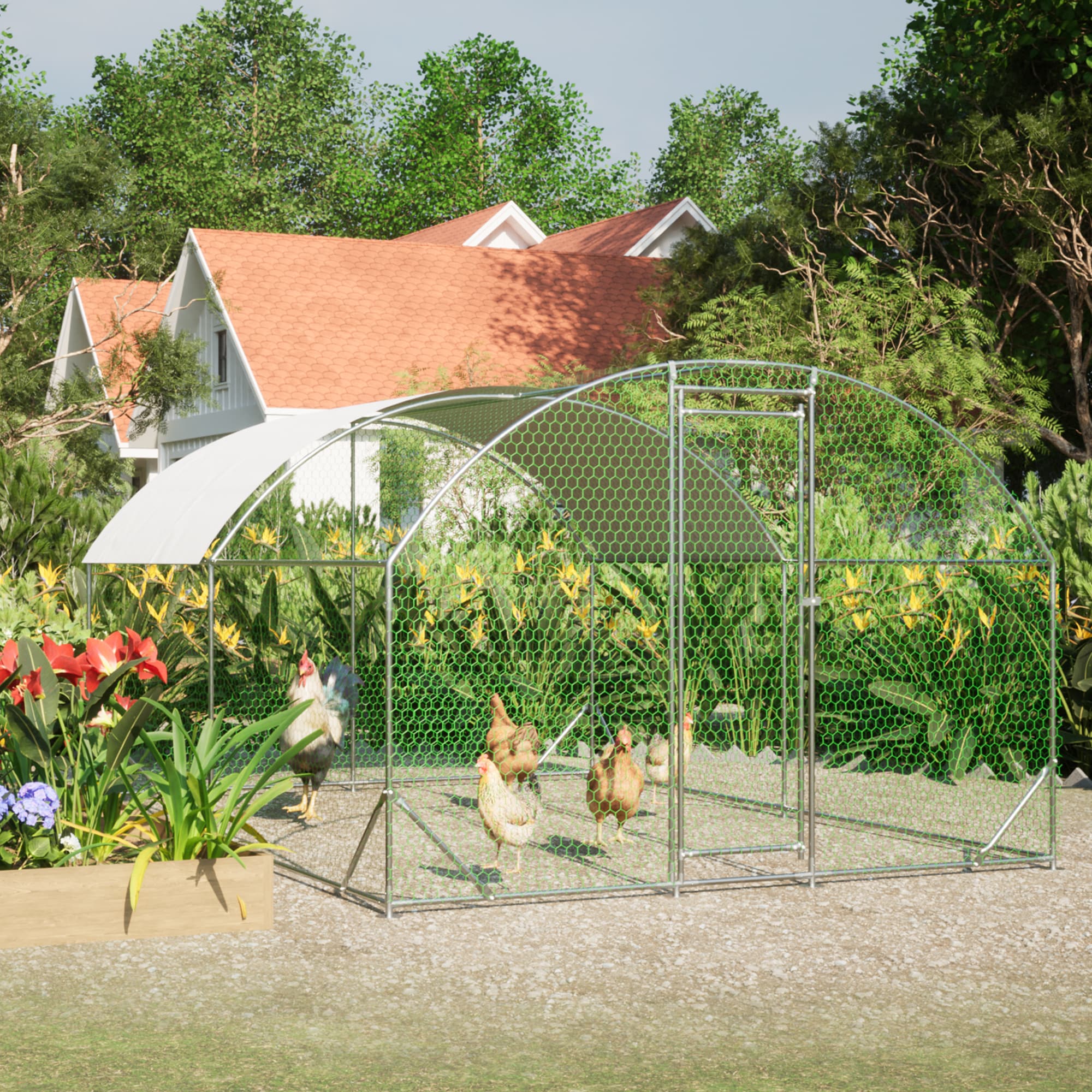 Xspracer ML-PCC0021 Silver Metal Chicken coop