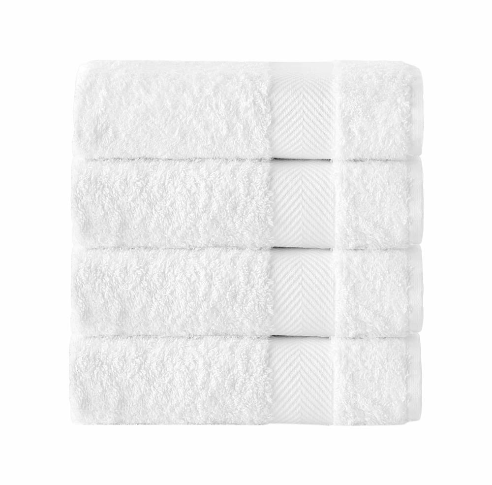 Enchante Home 4-Piece Cream Turkish Cotton Quick Dry Bath Towel Set  (Glossy) in the Bathroom Towels department at