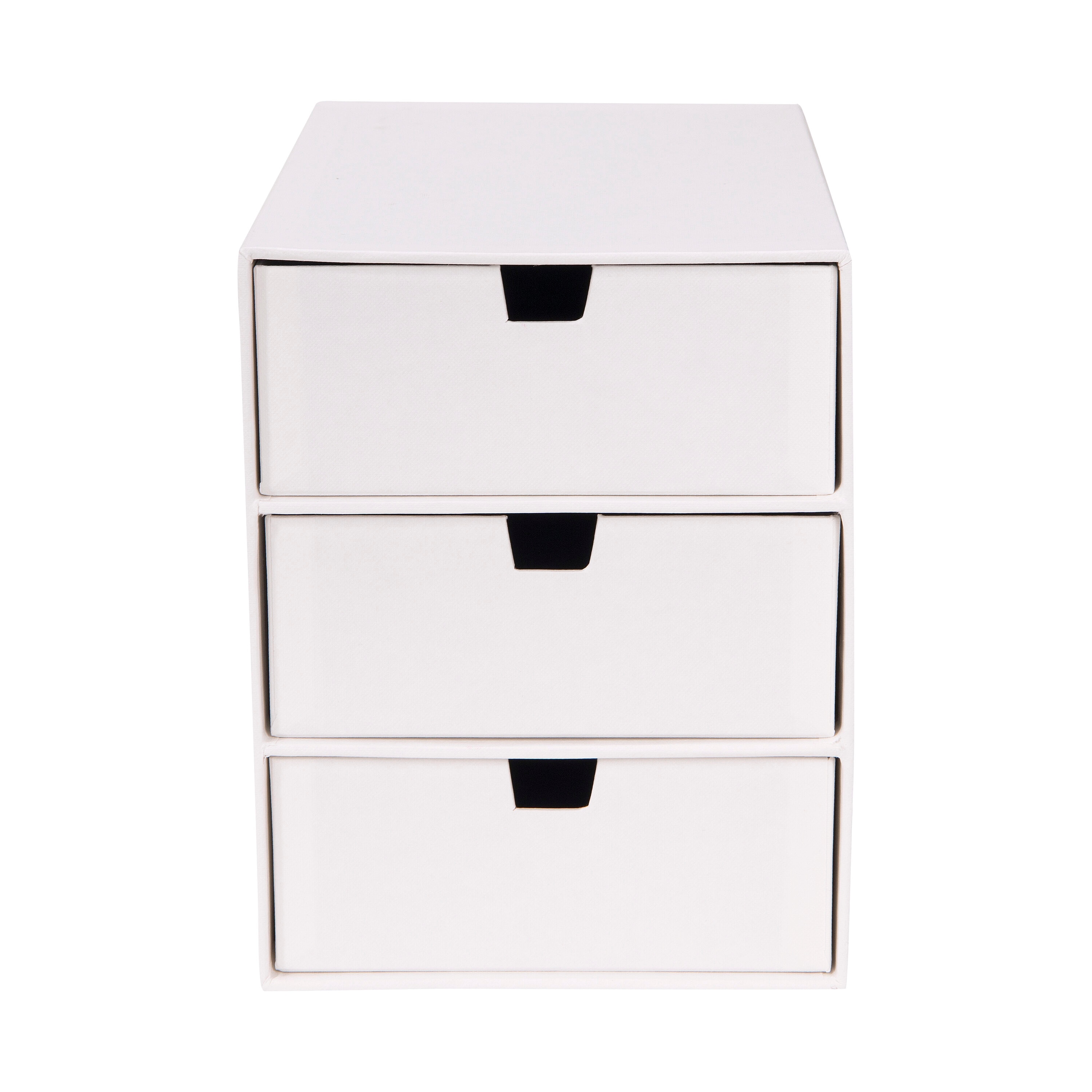 BIGSO BOX OF SWEDEN 973145533 3-Drawers White 455 Stackable Recycled Paperboard Storage Drawer 8.1-in H x 9.9-in W x 6.3-in D