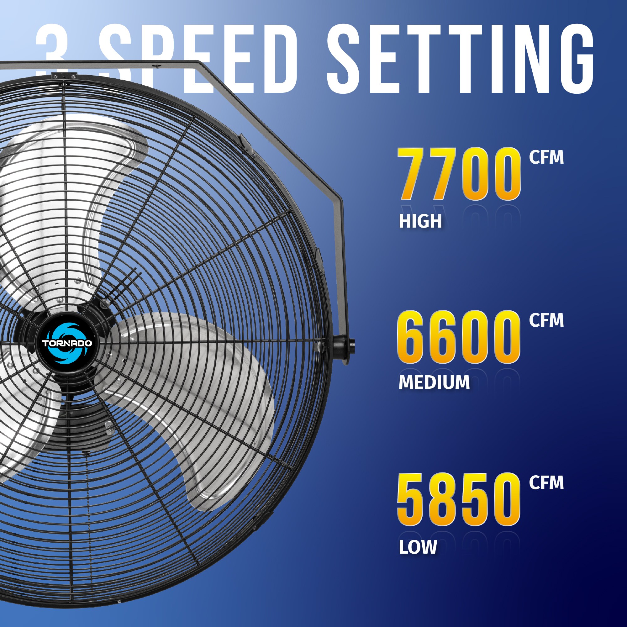 Tornado Fans HI-FAN-24HVWM-1P Wall-Mounted-Fans - View #2