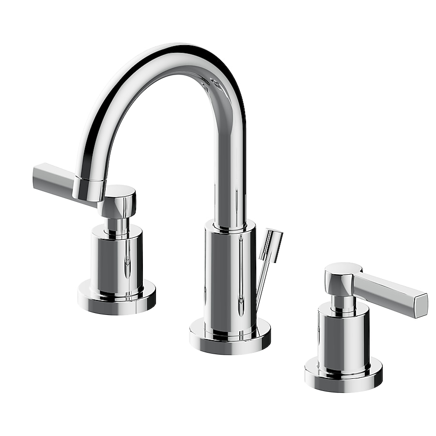 Home2O Esme Chrome 2-handle Widespread WaterSense Bathroom Sink Faucet with Drain Home2O Esme Chrome 2-handle Widespread WaterSense Bathroom Sink Faucet with Drain
