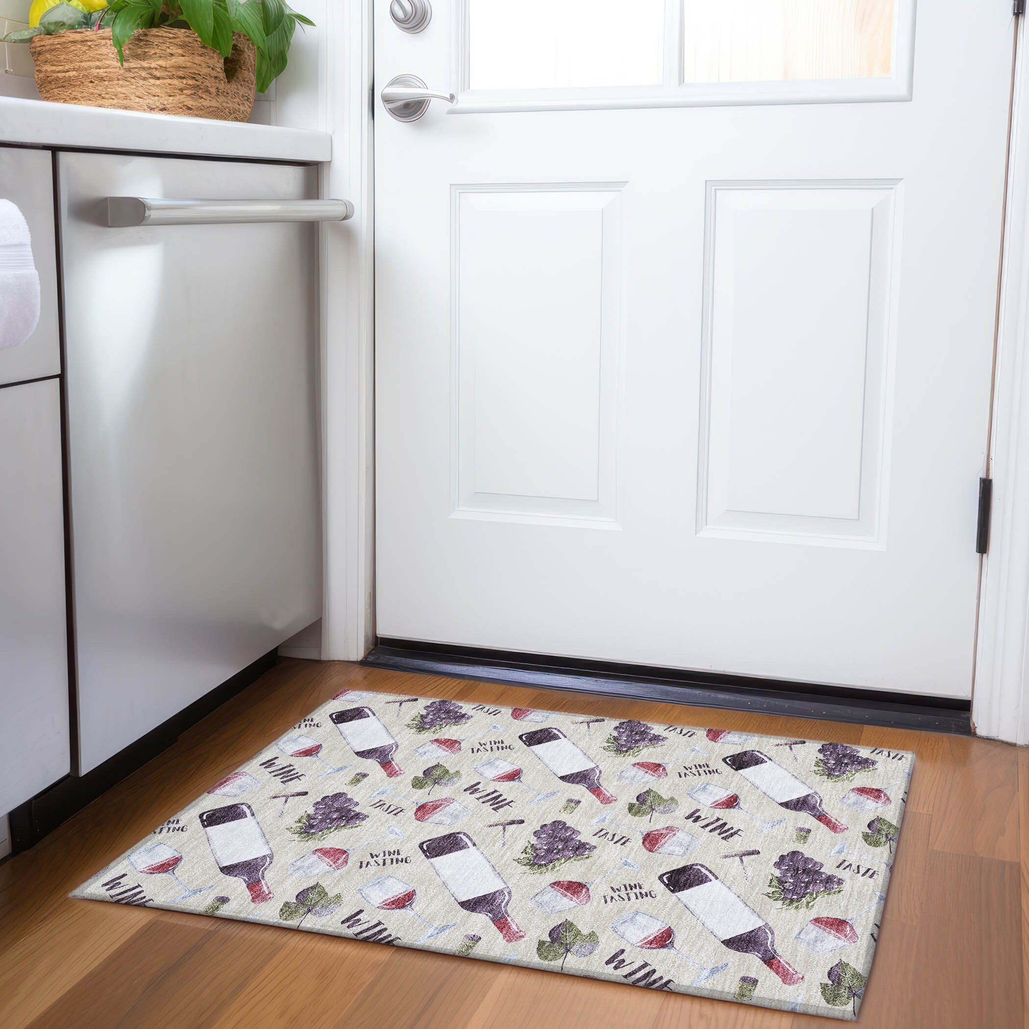 Addison Rugs AMF169IV20X30 Mayfield AMF169IV 2 x 3 (ft) Loomed Polyester Ivory Rectangular Indoor Geometric Machine washable Area rug