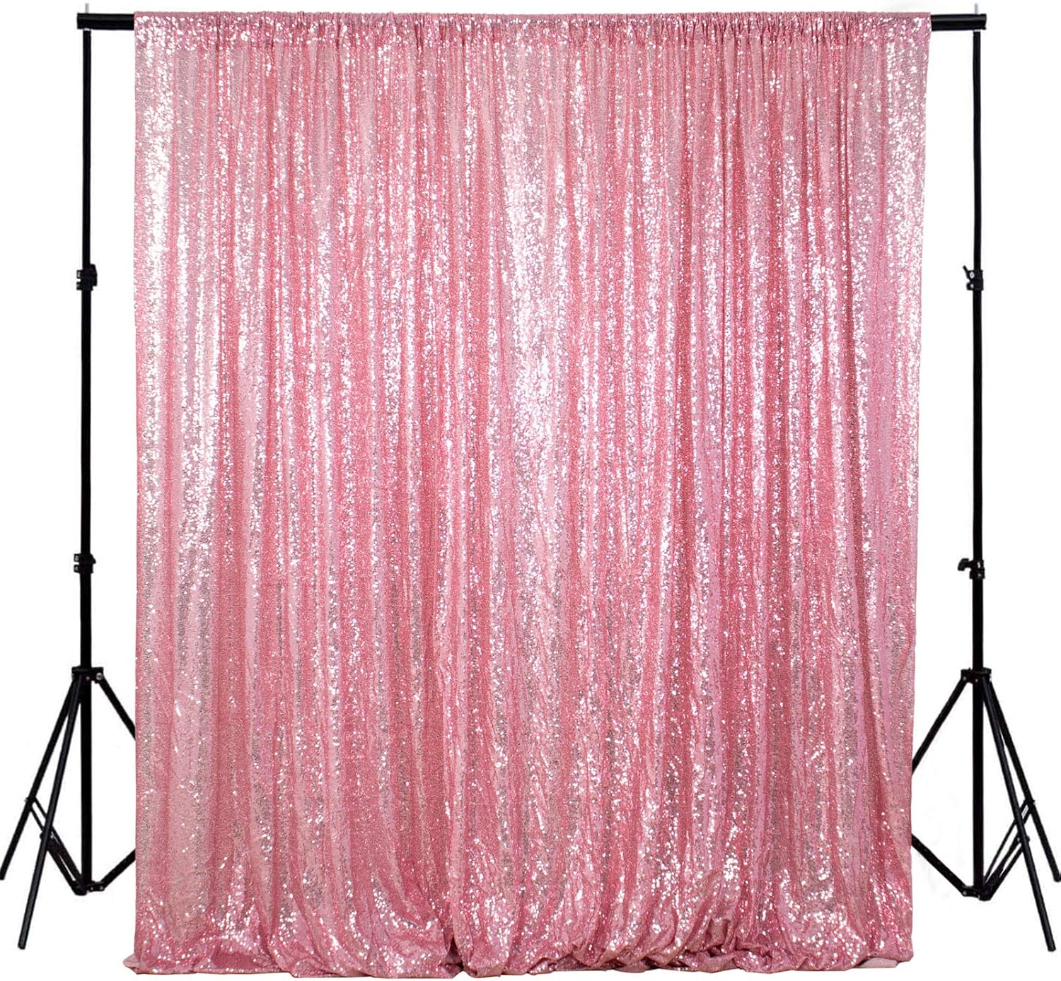 ShiDianYi B01HUYCQ5U 4FTX6FT Fuchsia Pink Sequin Photo Backdrop Wedding Photo Booth Photography Background