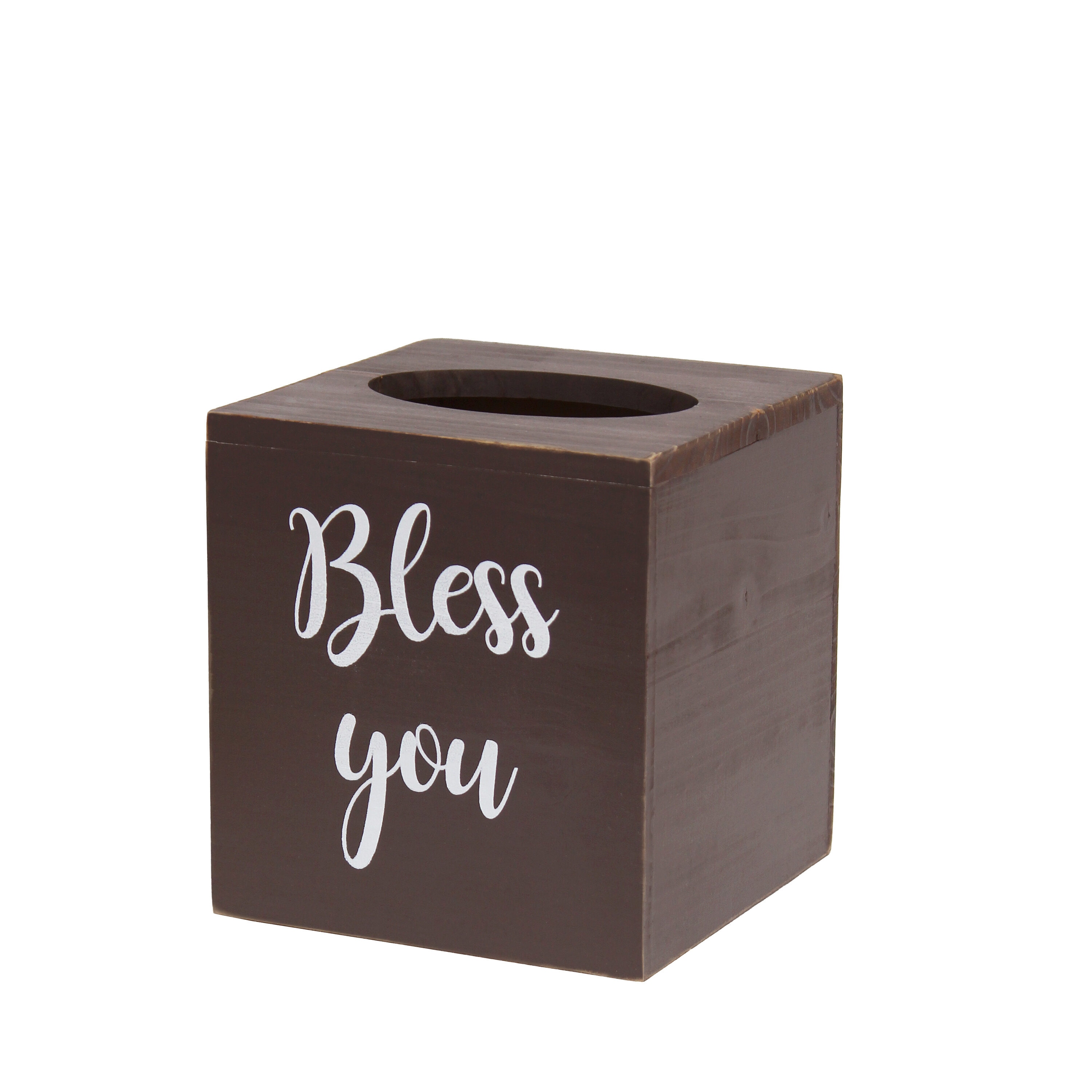 Elegant Designs HG2024-BRW ( 20-in W x 20.28-in H x 15-in D ) Brown wash Wood Bin lid